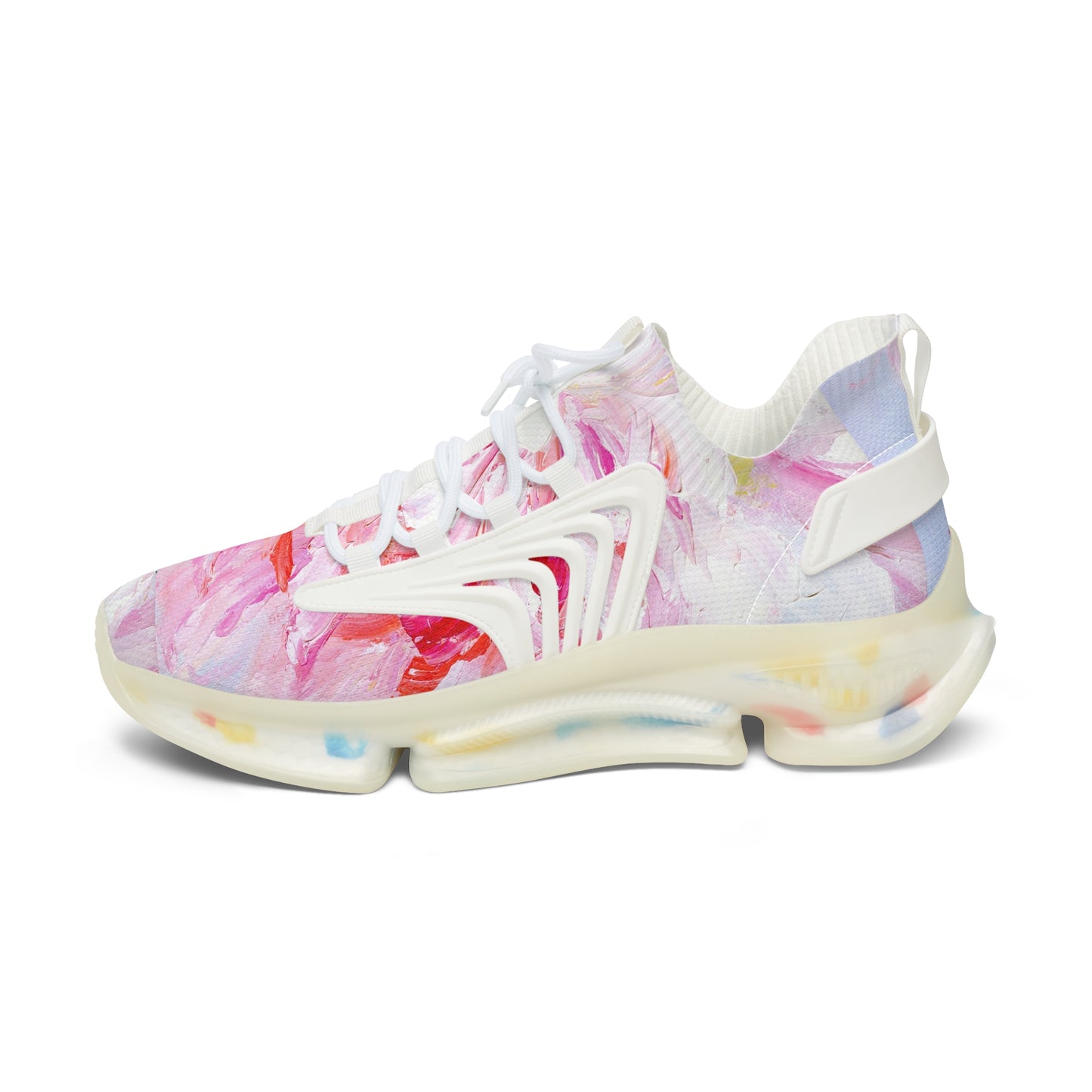 Floral Women's Mesh Sneakers - Stylish Athletic Shoes for Fitness, Casual Wear, Spring Outings, Unique Gift Idea
