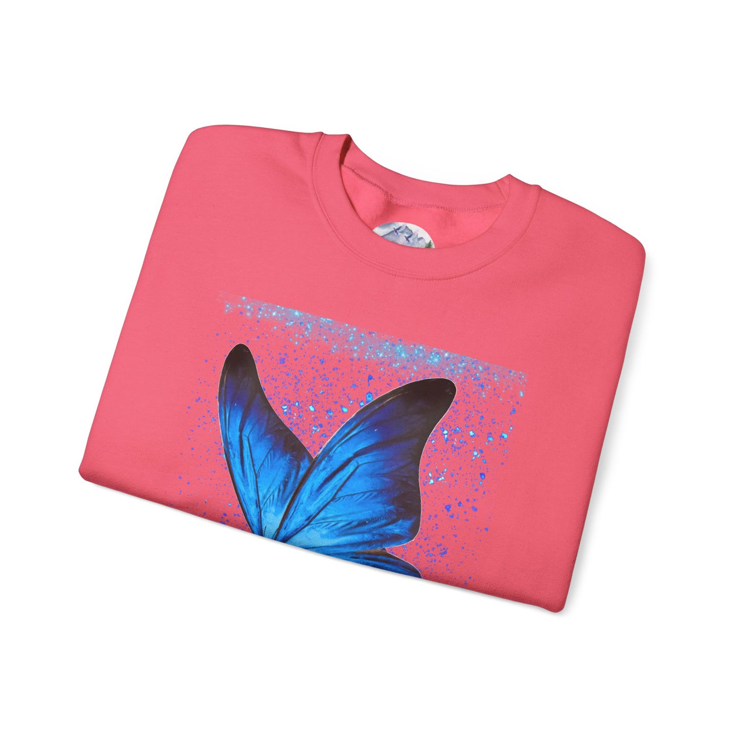Sparkle Blue Butterfly Unisex Sweatshirt - Heavy Blend Crewneck