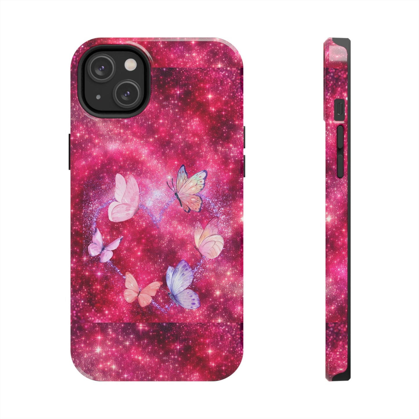 Butterfly Heart Tough Phone Cases - Vimentins Day Sparkly Design