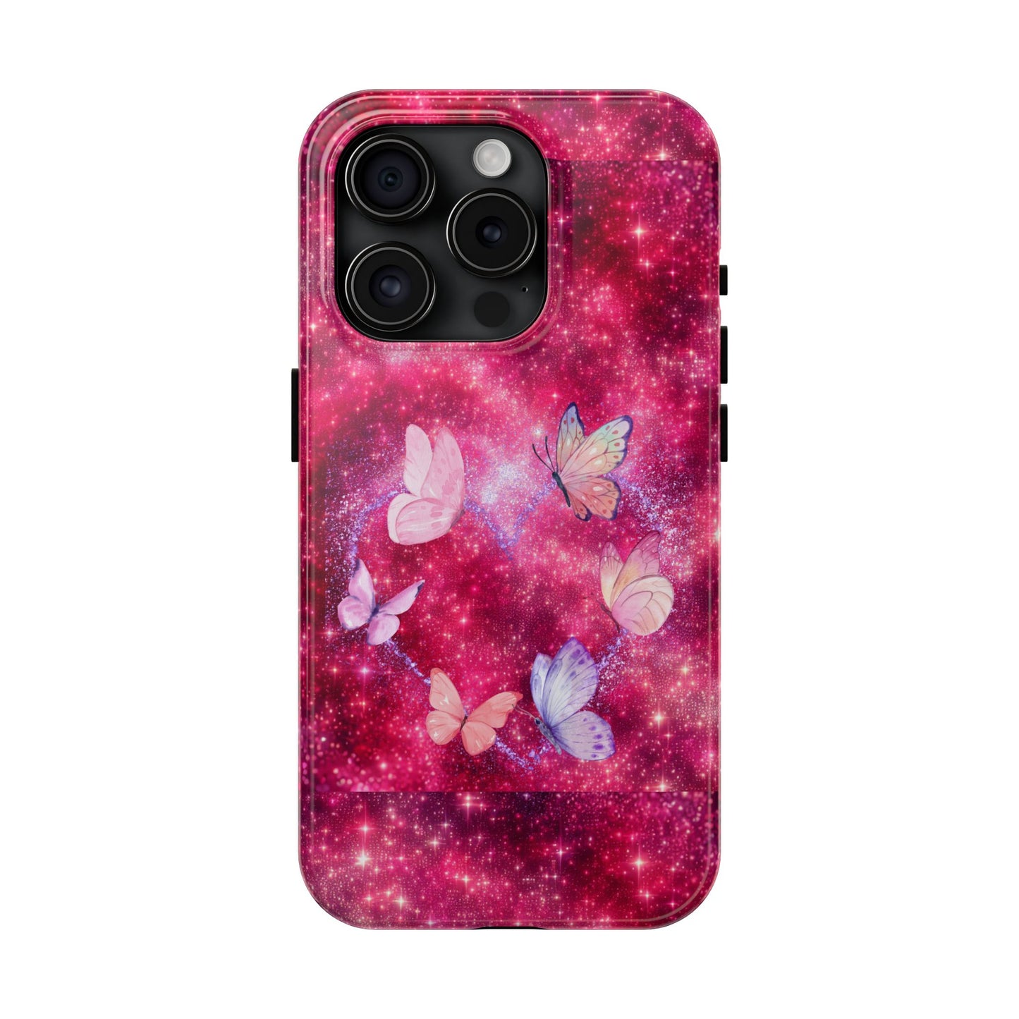 Butterfly Heart Tough Phone Cases - Vimentins Day Sparkly Design