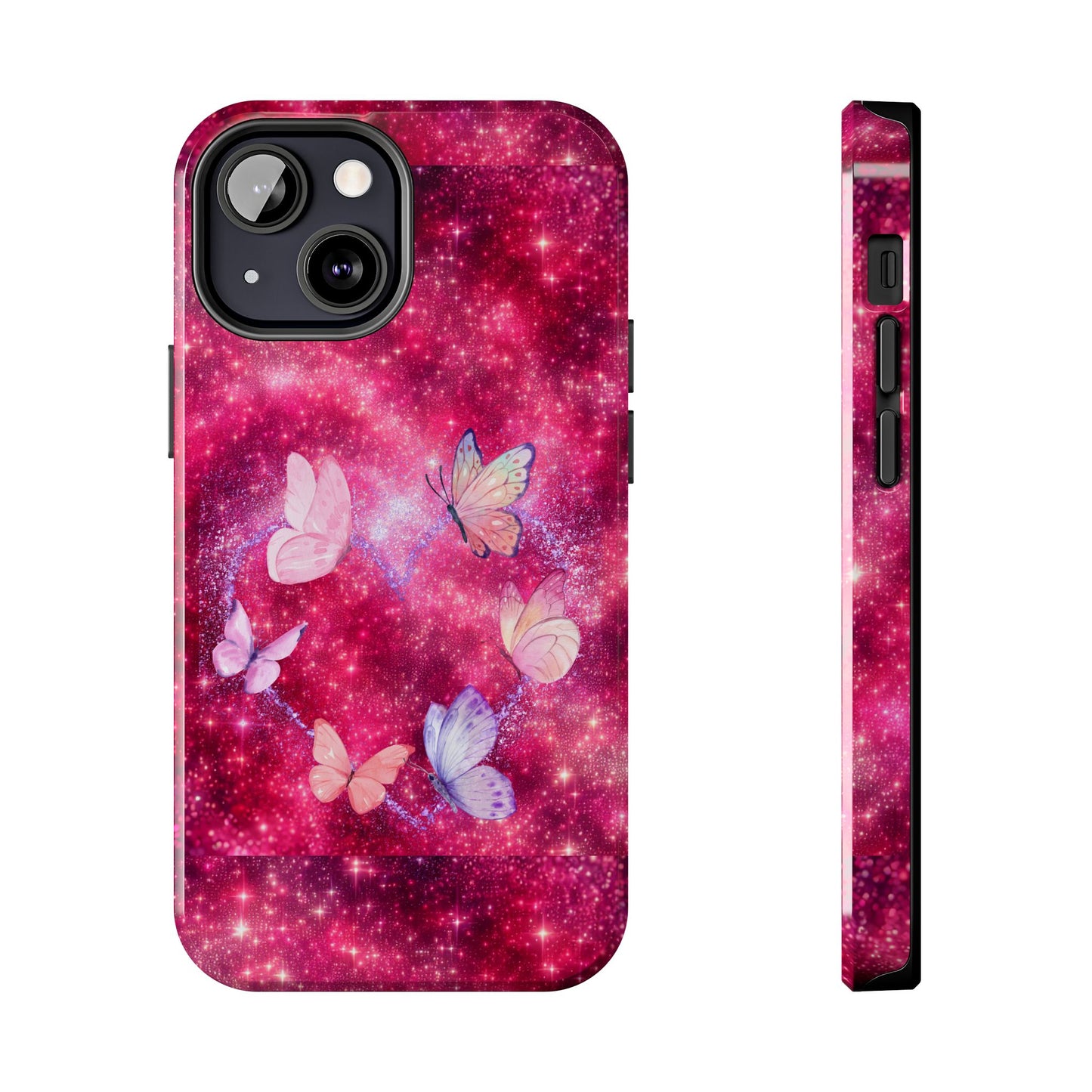 Butterfly Heart Tough Phone Cases - Vimentins Day Sparkly Design