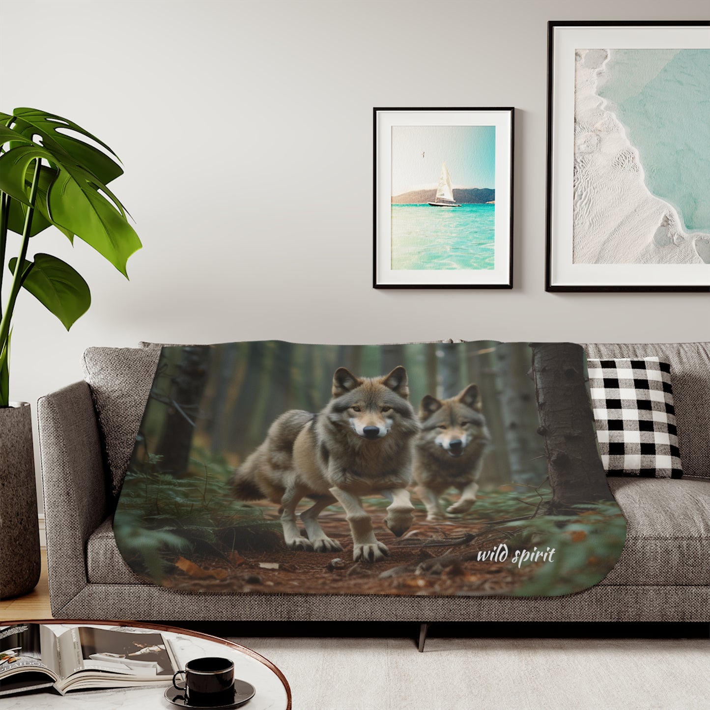 Wolf Pack Sherpa Blanket