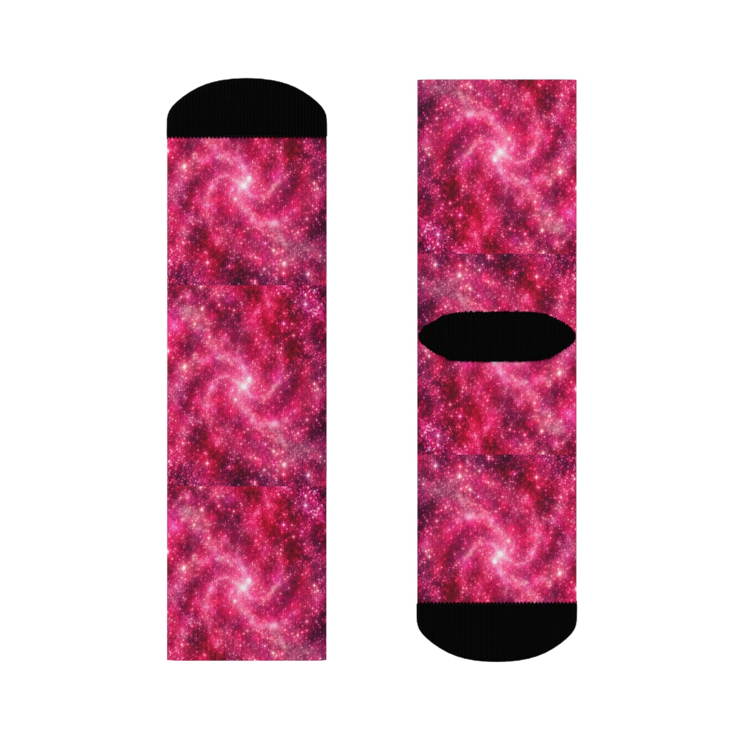 Cosmic Swirl Crew Socks - Vibrant Galaxy Design for Space Lovers