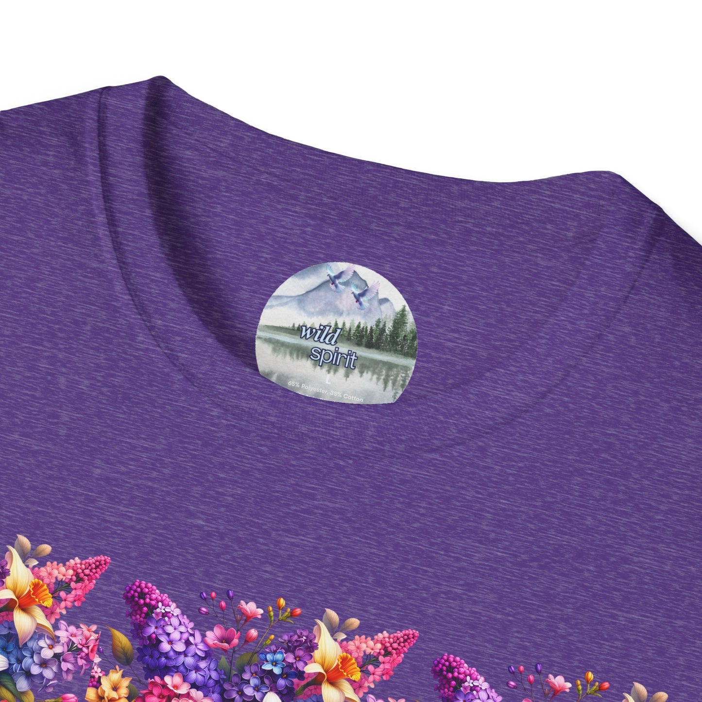 Floral Pattern Unisex Softstyle T-Shirt - Vibrant Spring Design