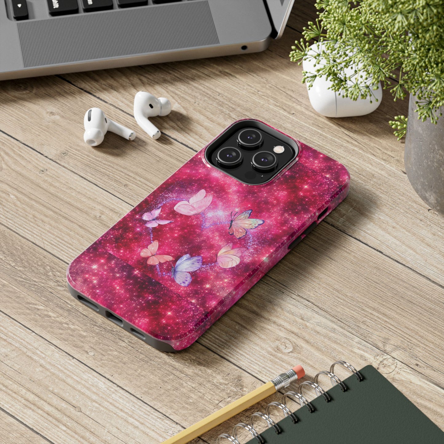 Butterfly Heart Tough Phone Cases - Vimentins Day Sparkly Design