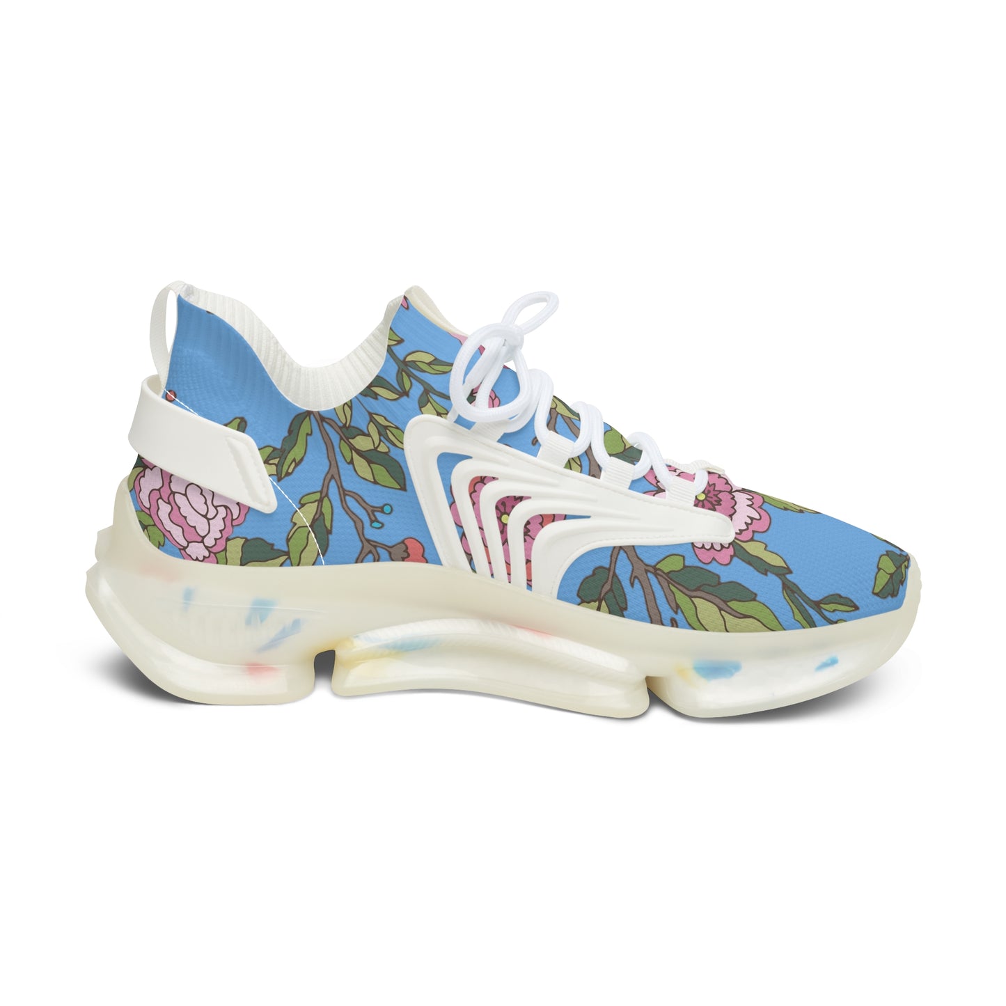 Floral Women's Mesh Sneakers | Lightweight Athletic Shoes, Fashion Sneakers, Casual Footwear, Spring Style, Gift for Her