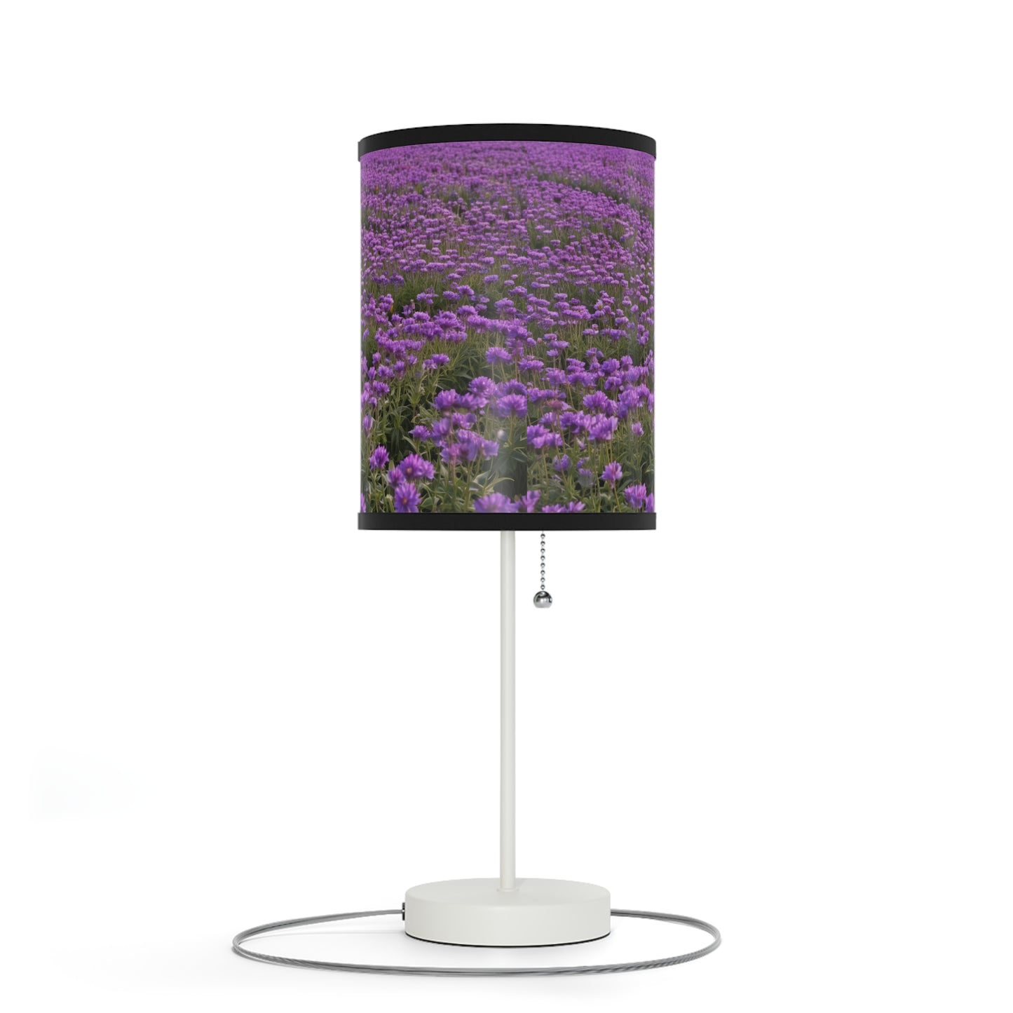 Purple Floral Table Lamp, Decorative Lighting, Home Decor, Bedroom Accessory, Gift for Her, Living Room Style