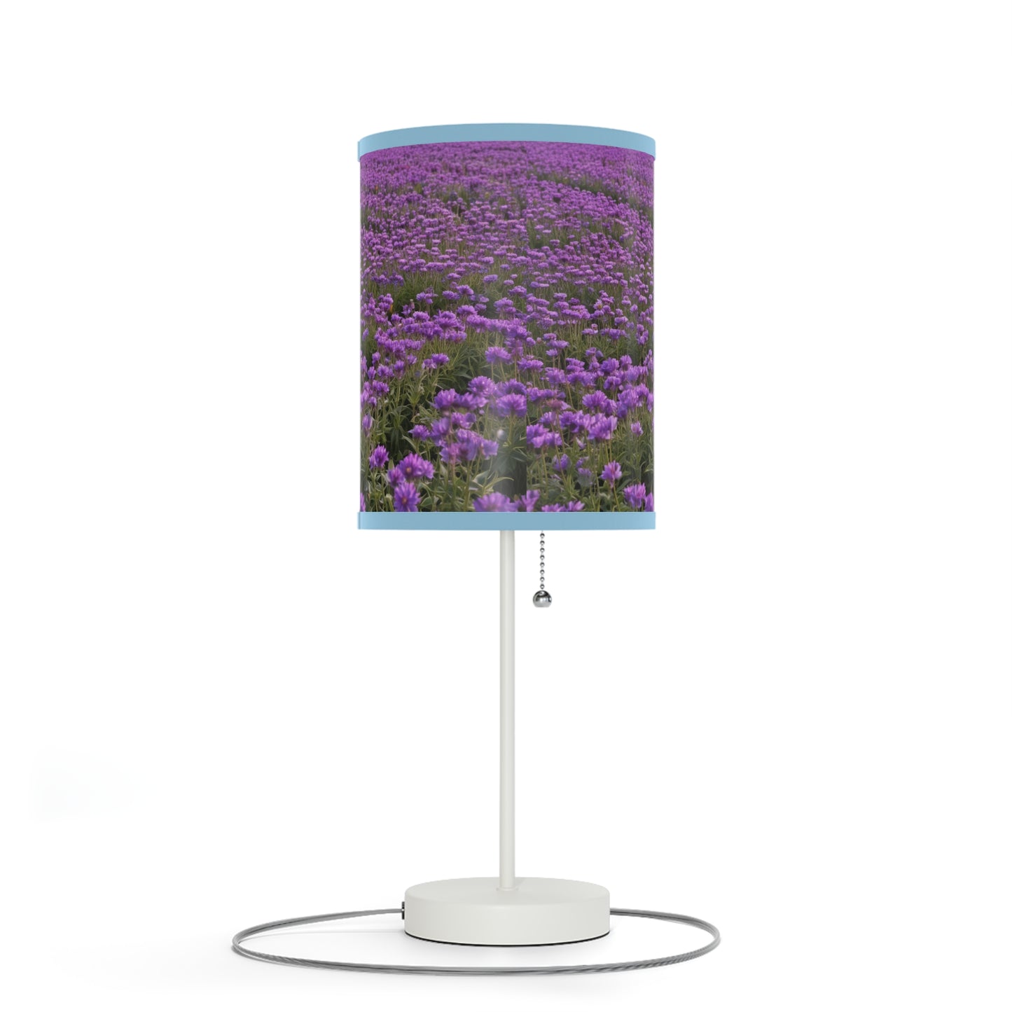 Purple Floral Table Lamp, Decorative Lighting, Home Decor, Bedroom Accessory, Gift for Her, Living Room Style