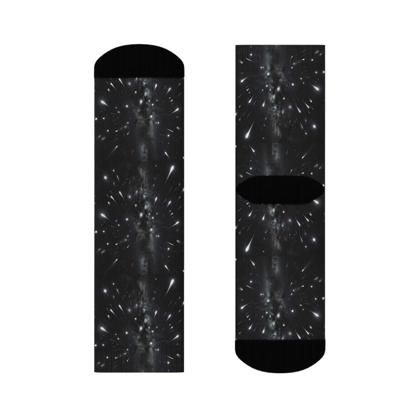 Cosmic Space Crew Socks - Stylish Galactic Design for Everyday Wear