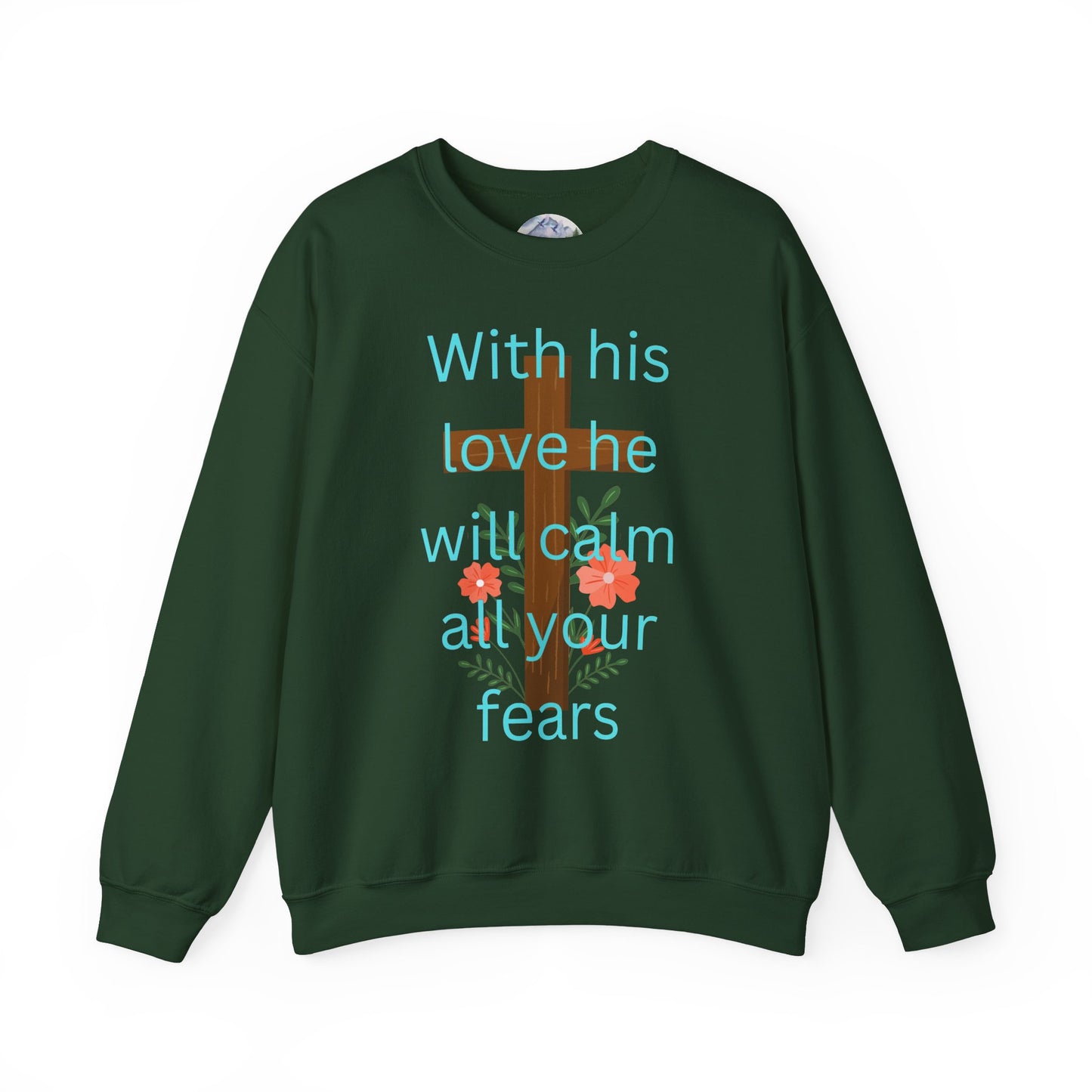 Christian Cross Floral Unisex Sweatshirt