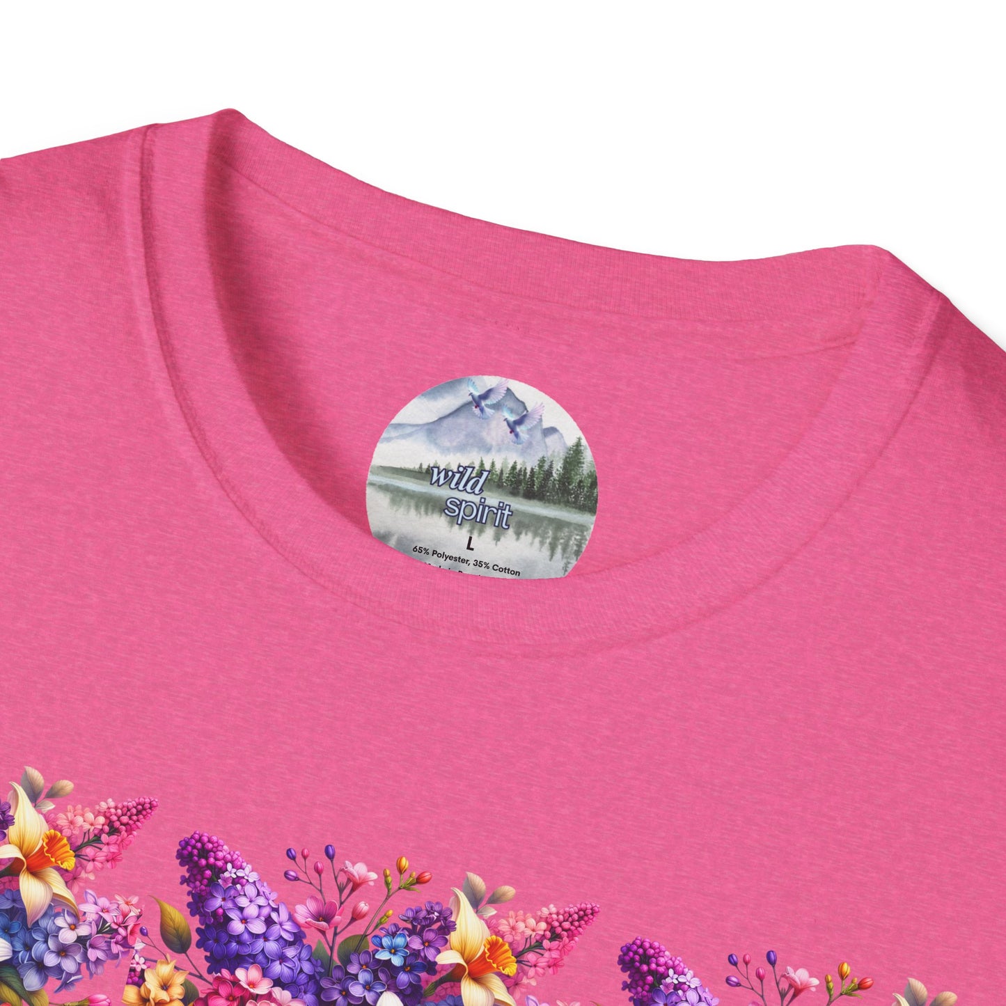 Floral Pattern Unisex Softstyle T-Shirt - Vibrant Spring Design