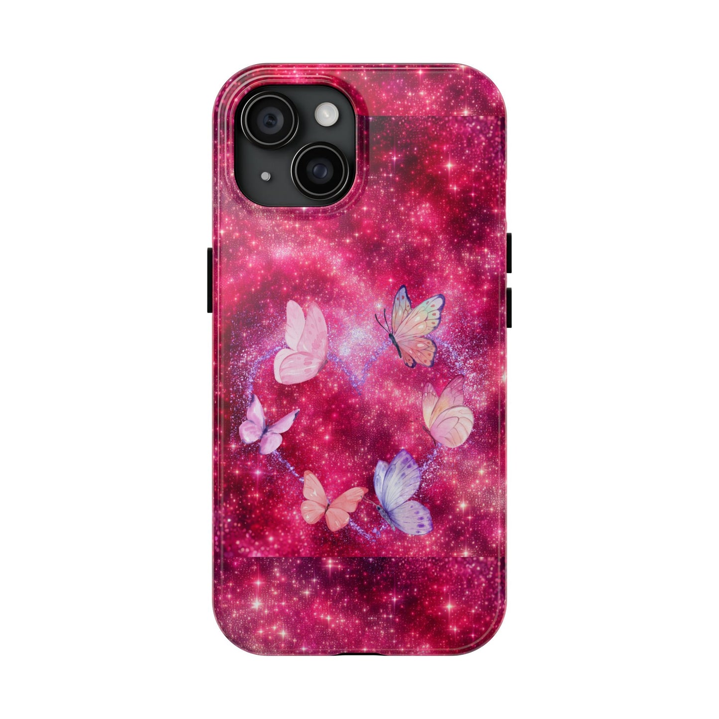 Butterfly Heart Tough Phone Cases - Vimentins Day Sparkly Design