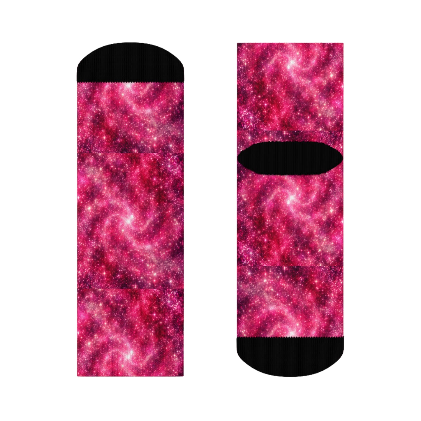 Cosmic Swirl Crew Socks - Vibrant Galaxy Design for Space Lovers