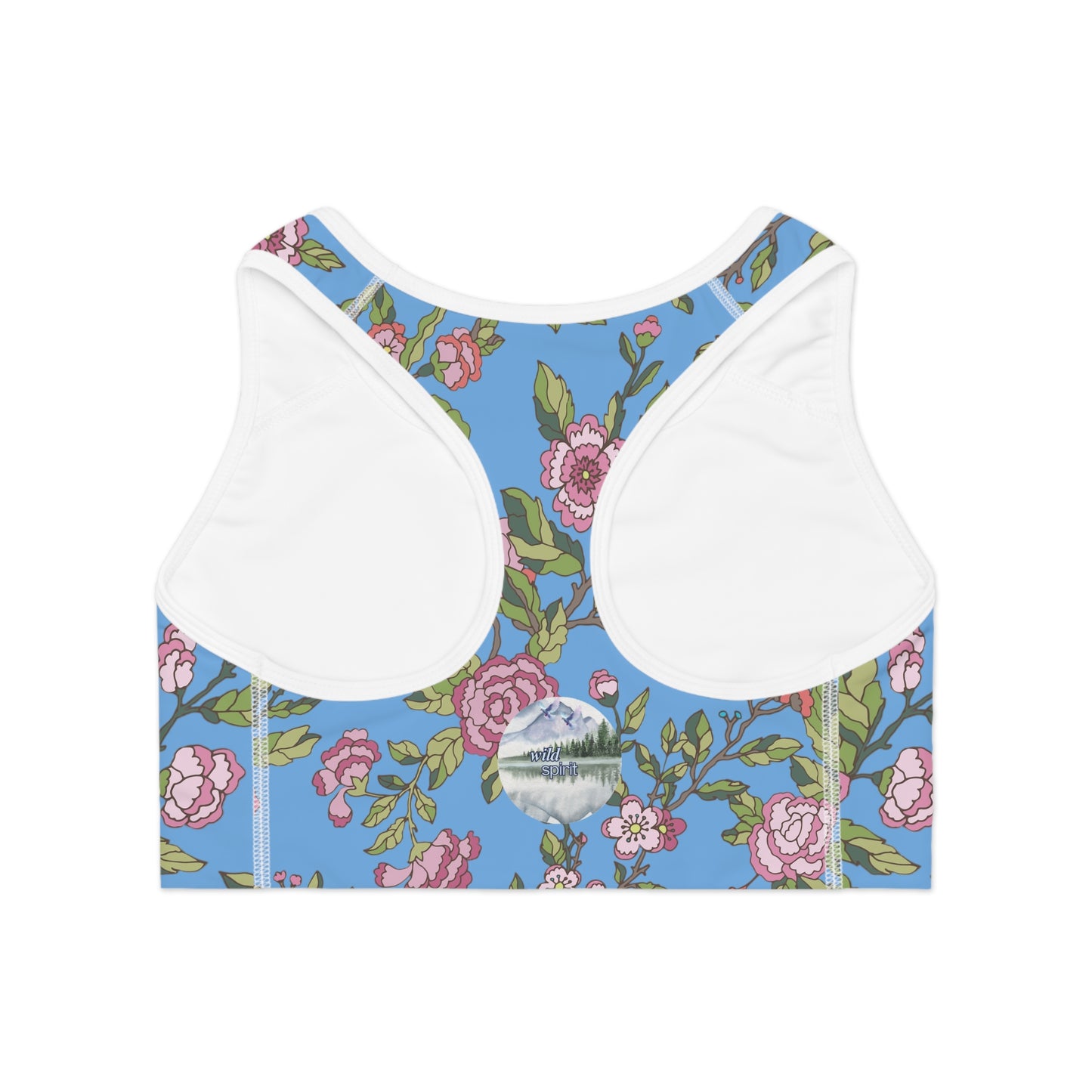 Floral Sports Bra - Stylish Activewear for Fitness, Yoga, Running, Gift for Her, Workout Gear, Summer Fashion