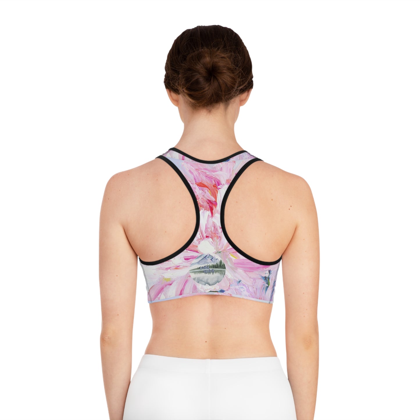 Floral Sports Bra, Yoga Bra, Workout Top, Fitness Apparel, Activewear for Women, Gift for Her, Floral Design Sports Bra