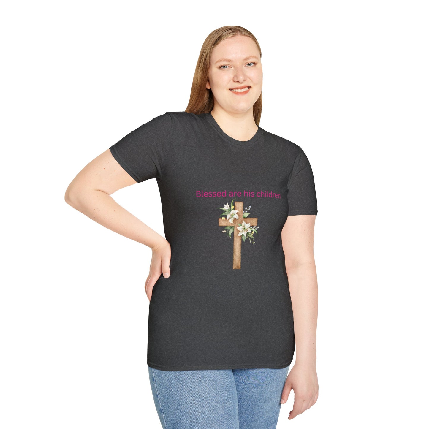 Blessed Are His Children Unisex Softstyle T-Shirt - Faith-Inspired Apparel