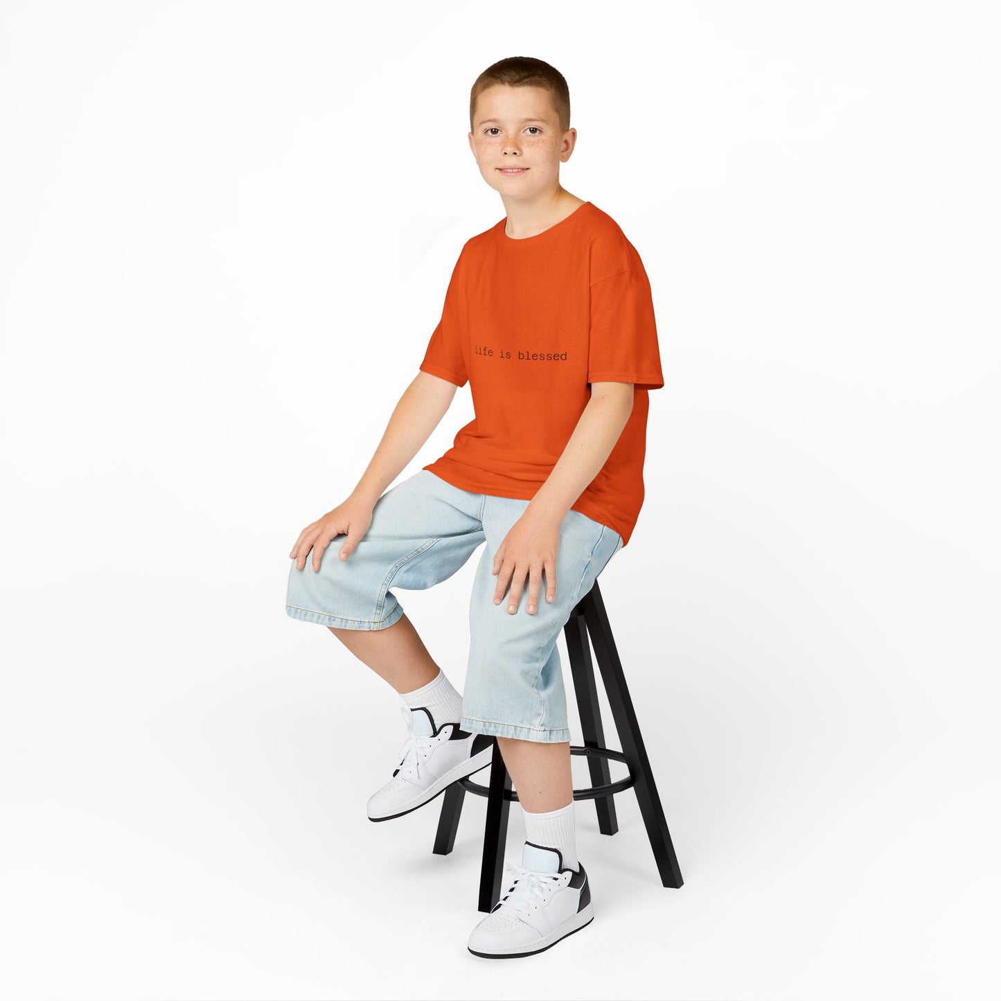 Blessed Kids Tee with Angel Wings