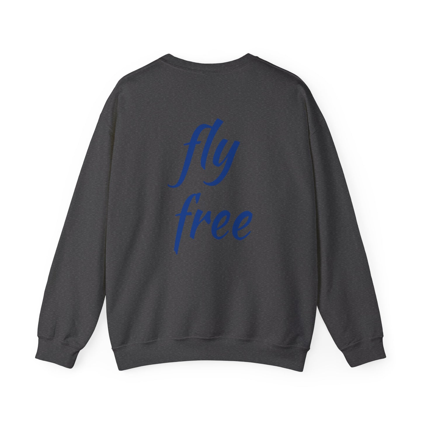 Fly free hummingbird & floral crewneck sweatshirt