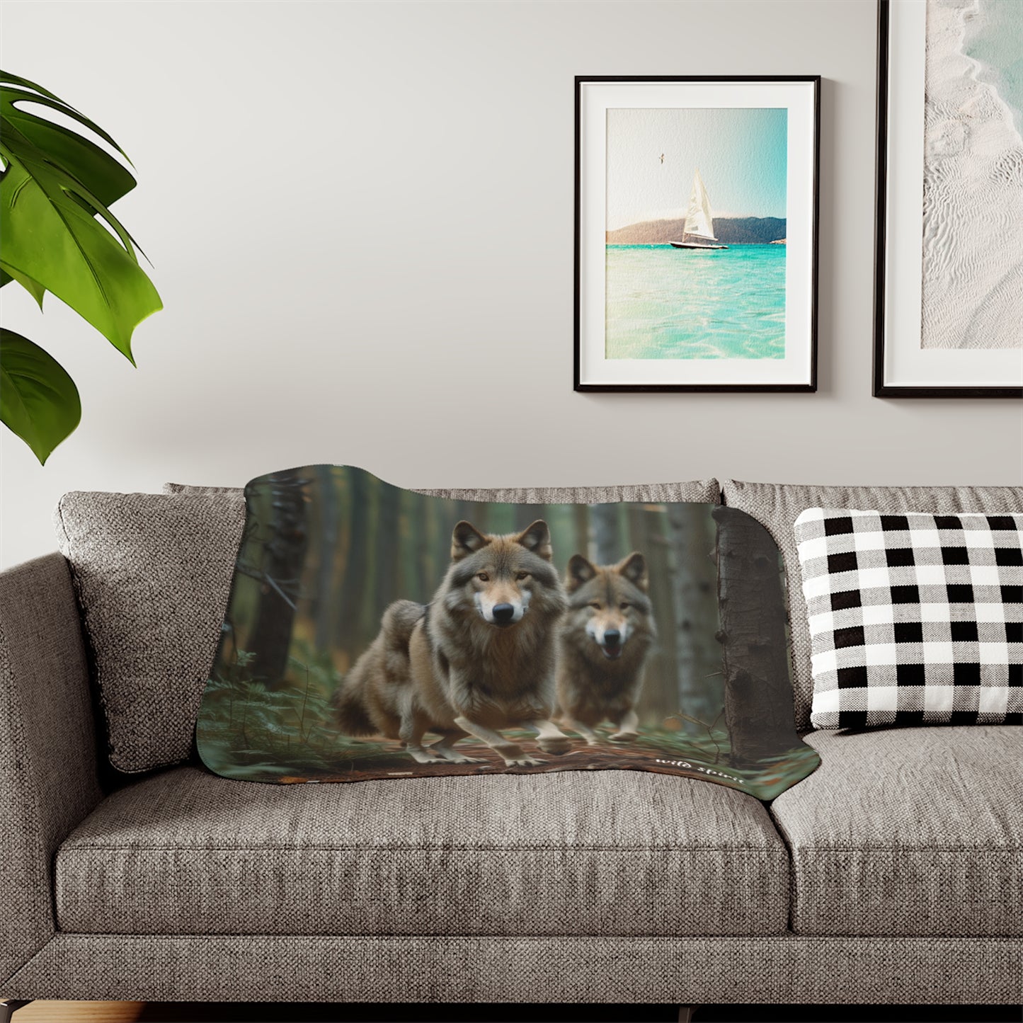 Wolf Pack Sherpa Blanket