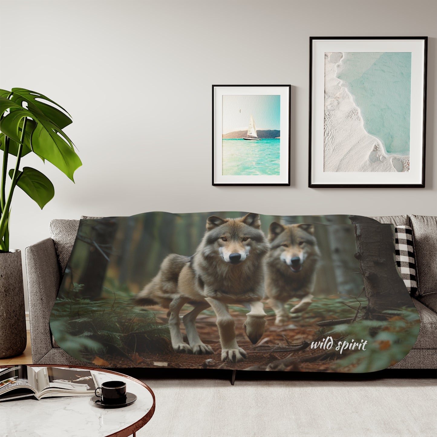 Wolf Pack Sherpa Blanket