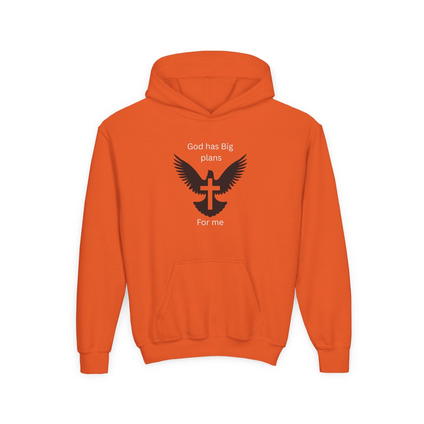Inspirational Youth Hoodie - God Has Big Plans Design with Wings