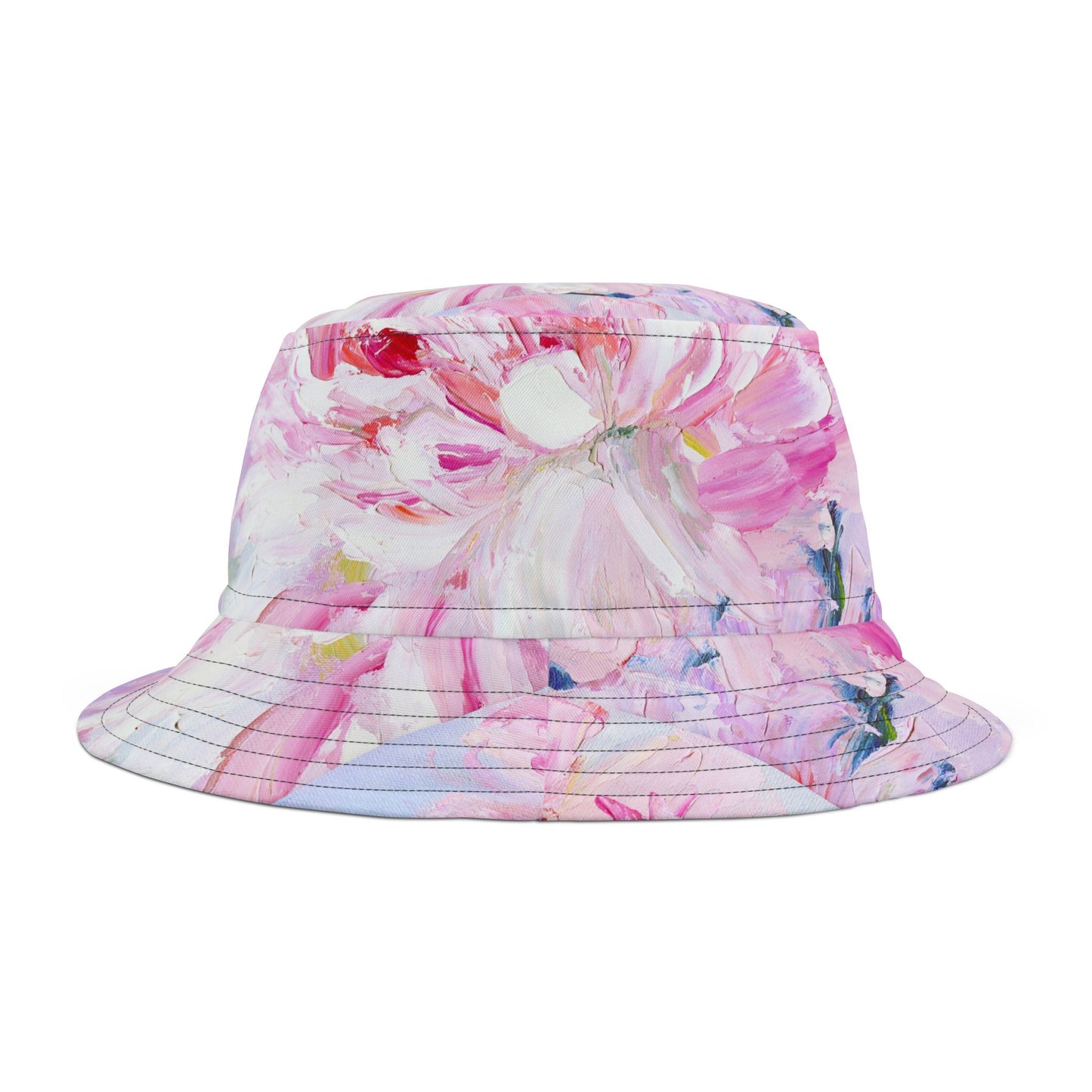 Floral Bucket Hat - Pink AOP, Summer Accessory, Boho Style, Gift for Her, Beachwear, Festival Fashion