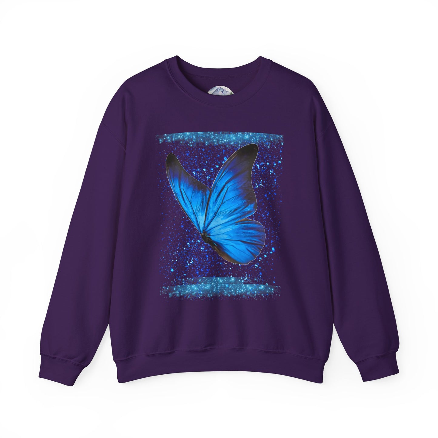 Sparkle Blue Butterfly Unisex Sweatshirt - Heavy Blend Crewneck
