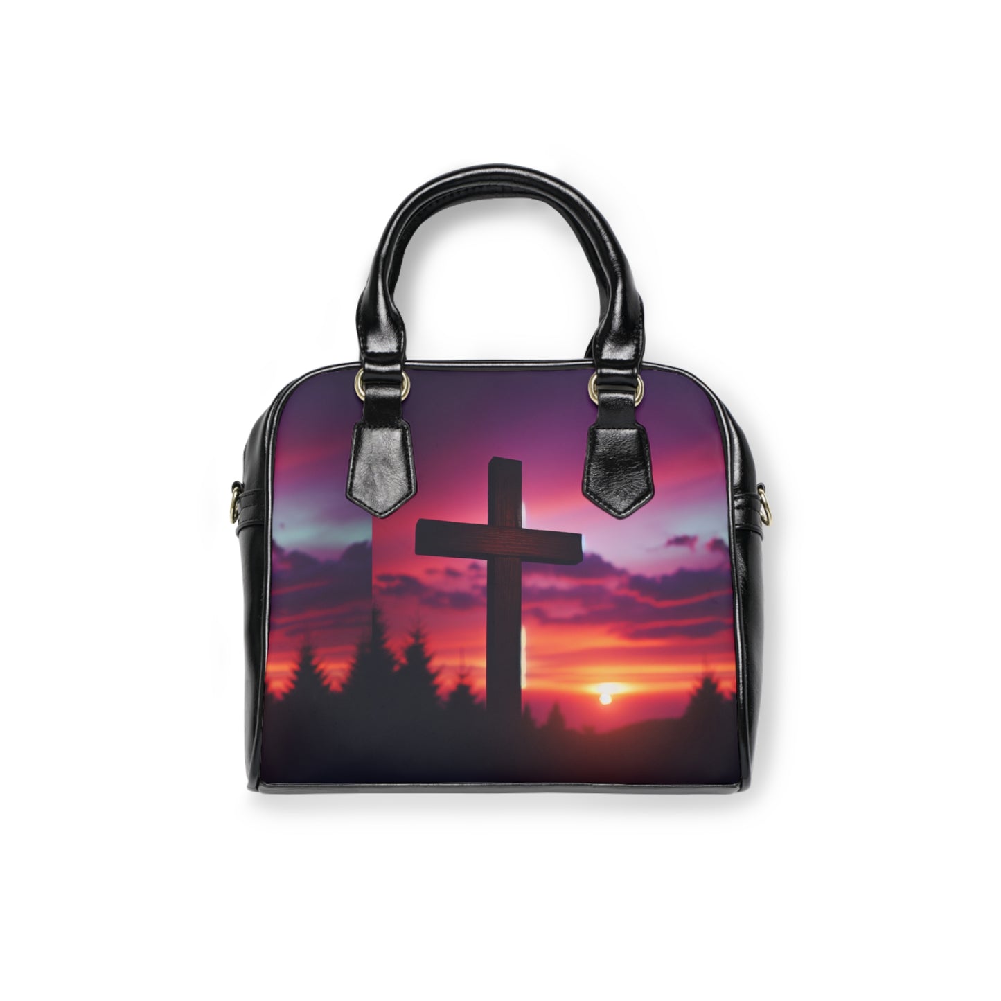Inspirational Shoulder Handbag for Nature Lovers - Faith Cross Design
