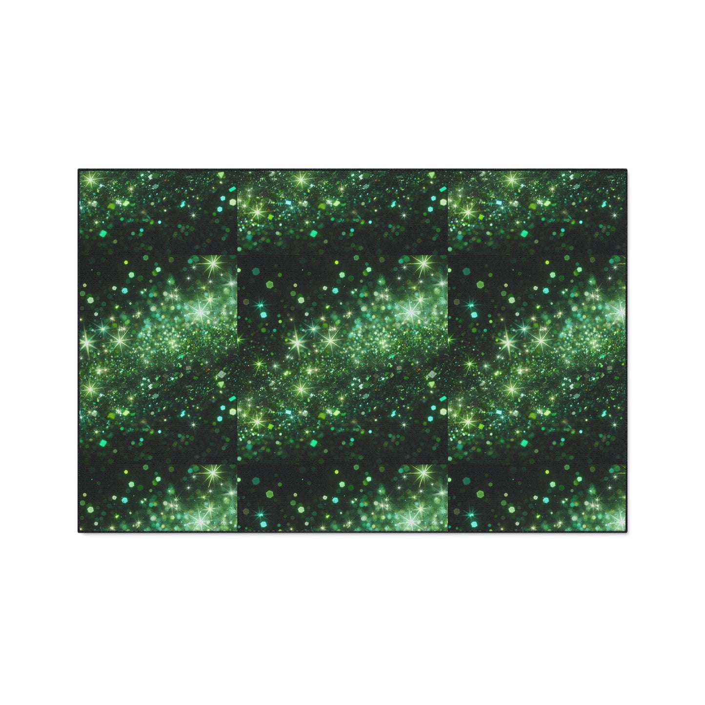 Heavy Duty Floor Mat - Textured Green Glam, Durable Entrance Rug, Eco-Friendly Home Decor, Kitchen and Office Flooring