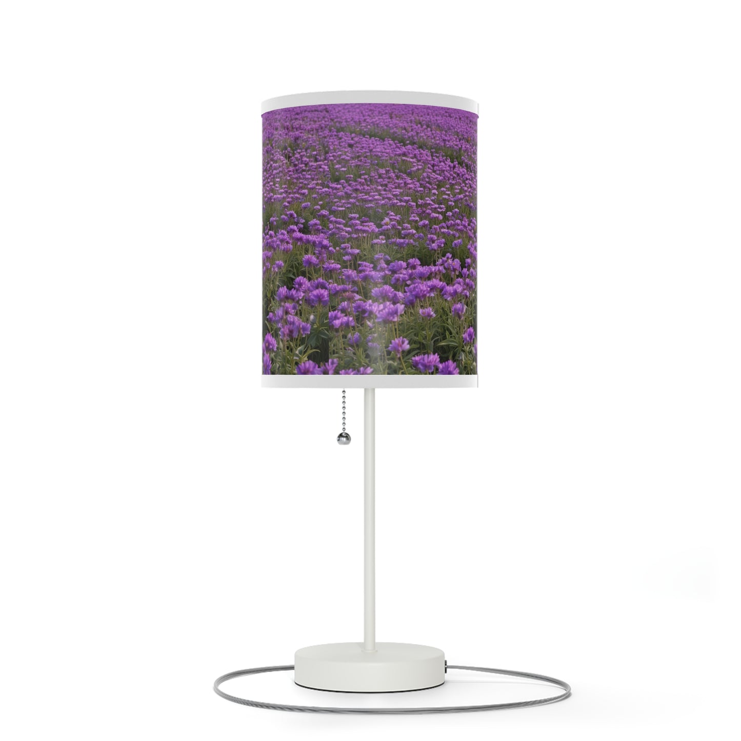 Purple Floral Table Lamp, Decorative Lighting, Home Decor, Bedroom Accessory, Gift for Her, Living Room Style
