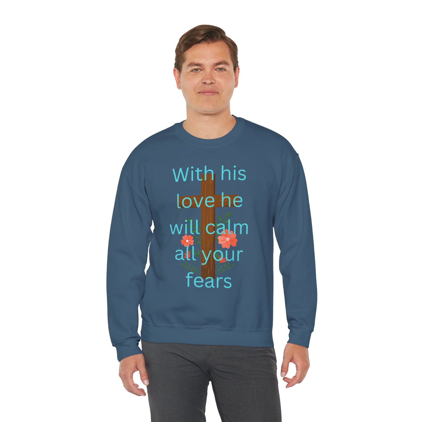 Christian Cross Floral Unisex Sweatshirt