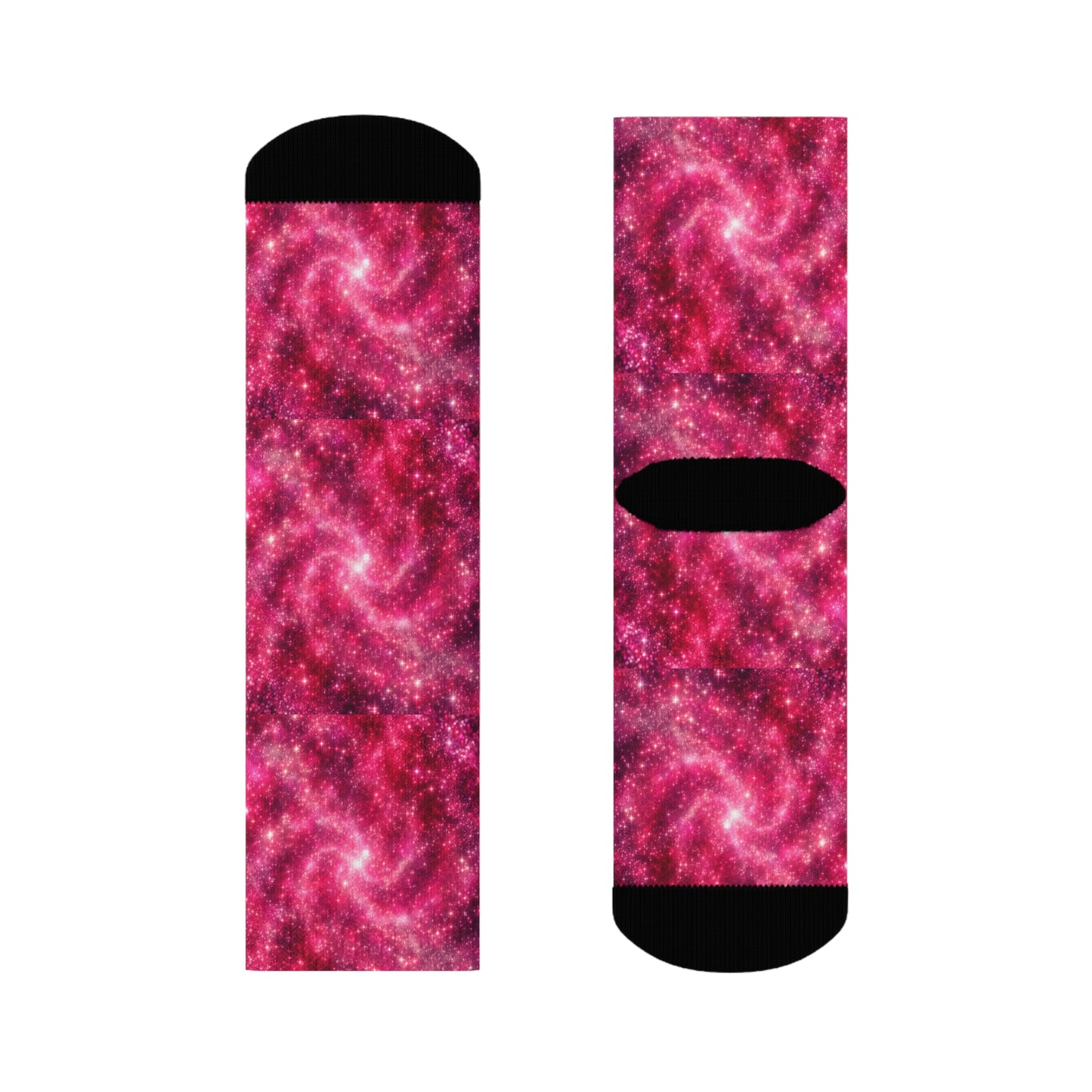 Cosmic Swirl Crew Socks - Vibrant Galaxy Design for Space Lovers