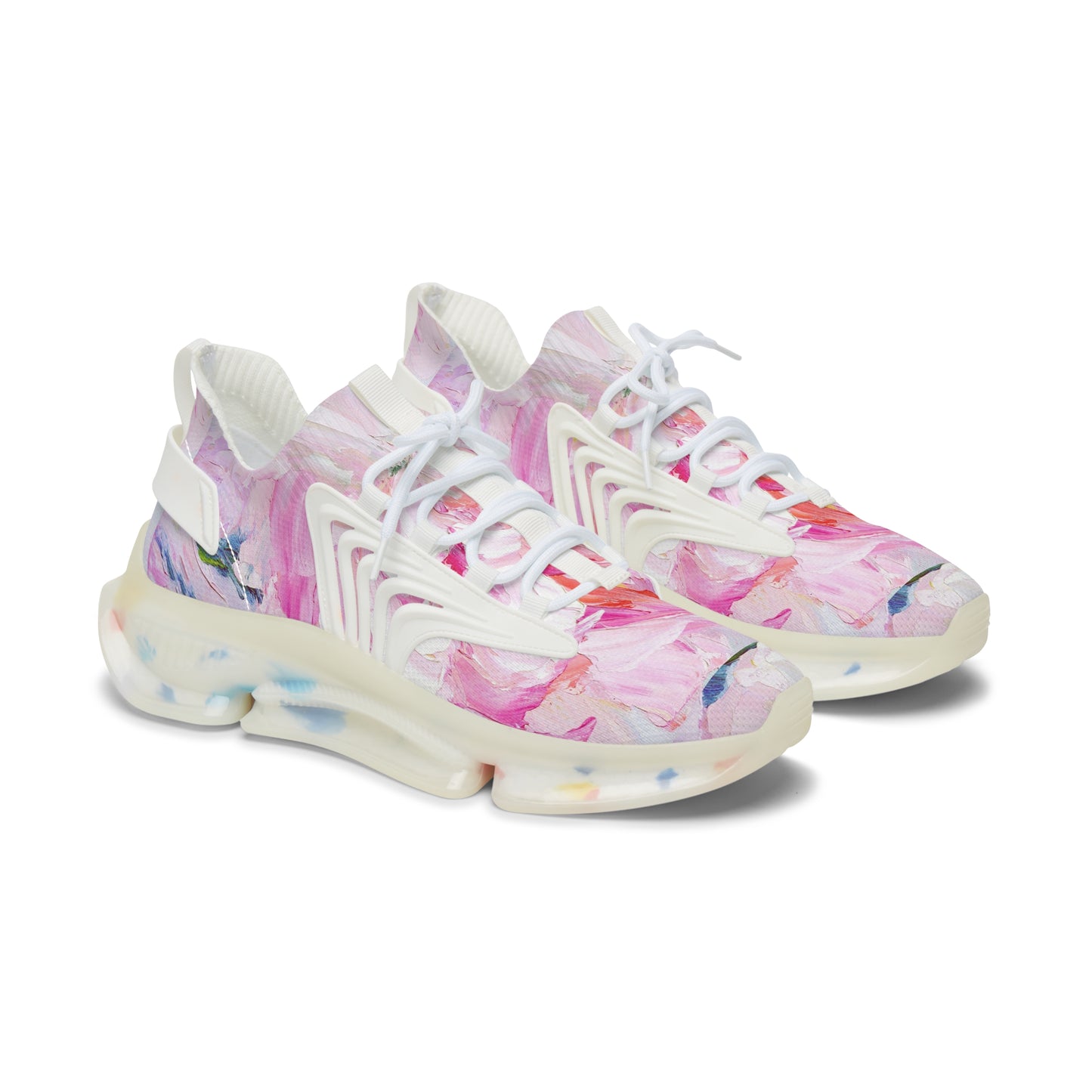 Floral Women's Mesh Sneakers - Stylish Athletic Shoes for Fitness, Casual Wear, Spring Outings, Unique Gift Idea