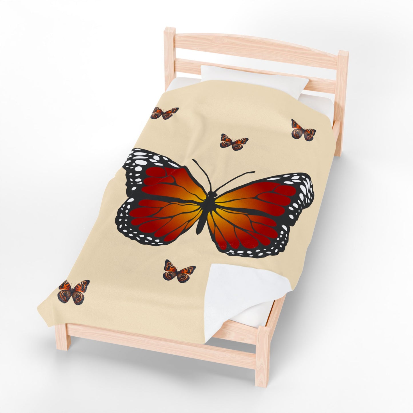 Butterfly Velveteen Plush Blanket - Cozy Home Decor for Nature Lovers