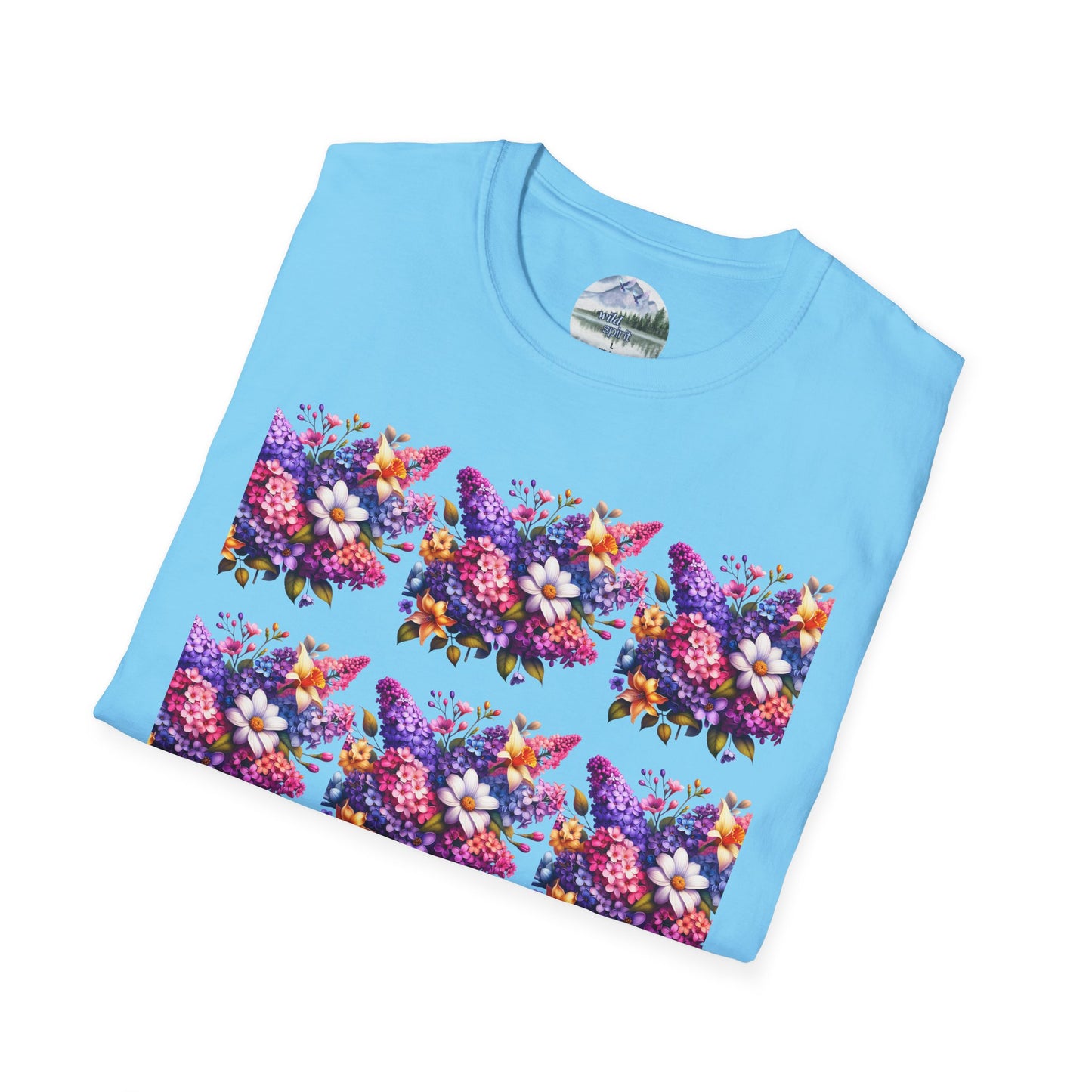 Floral Pattern Unisex Softstyle T-Shirt - Vibrant Spring Design