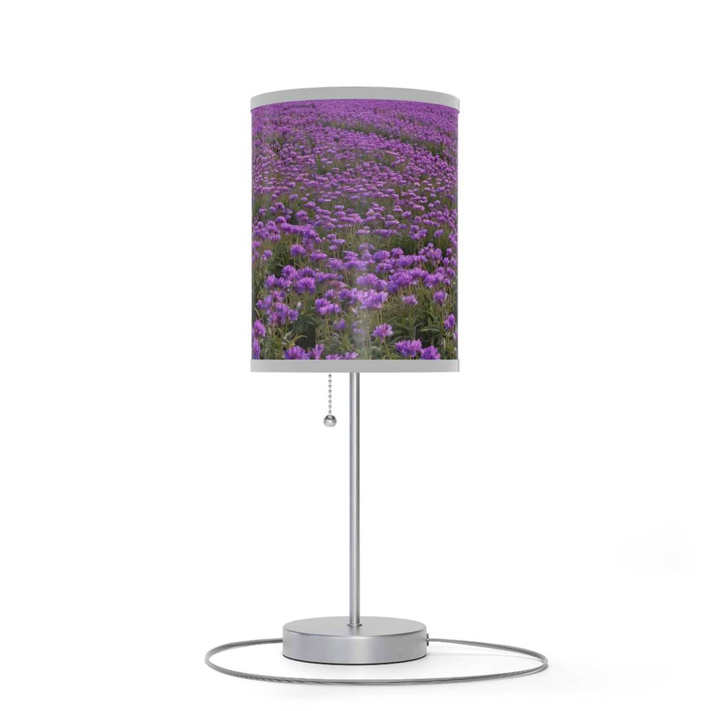 Purple Floral Table Lamp, Decorative Lighting, Home Decor, Bedroom Accessory, Gift for Her, Living Room Style