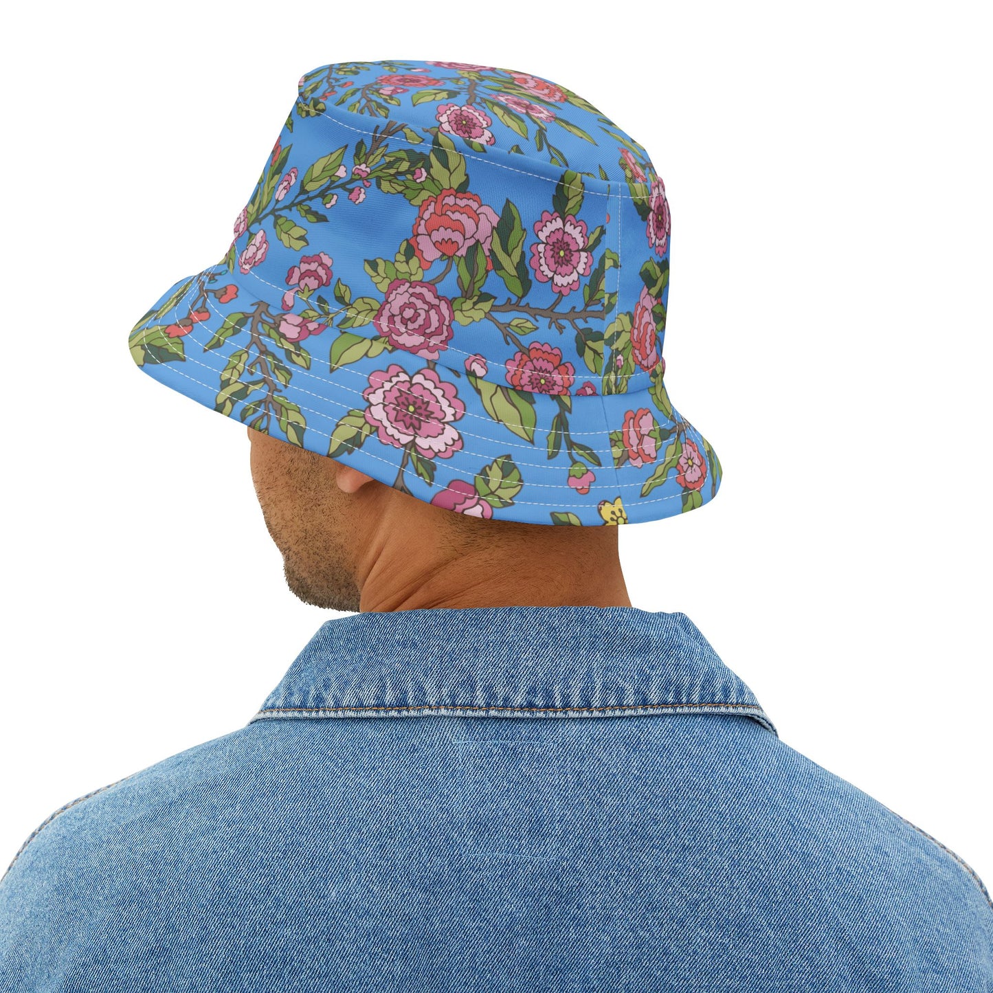 Floral Bucket Hat - AOP, Summer Accessory, Outdoor Fashion, Boho Style, Gift for Her, Beach Hat, Festival Wear