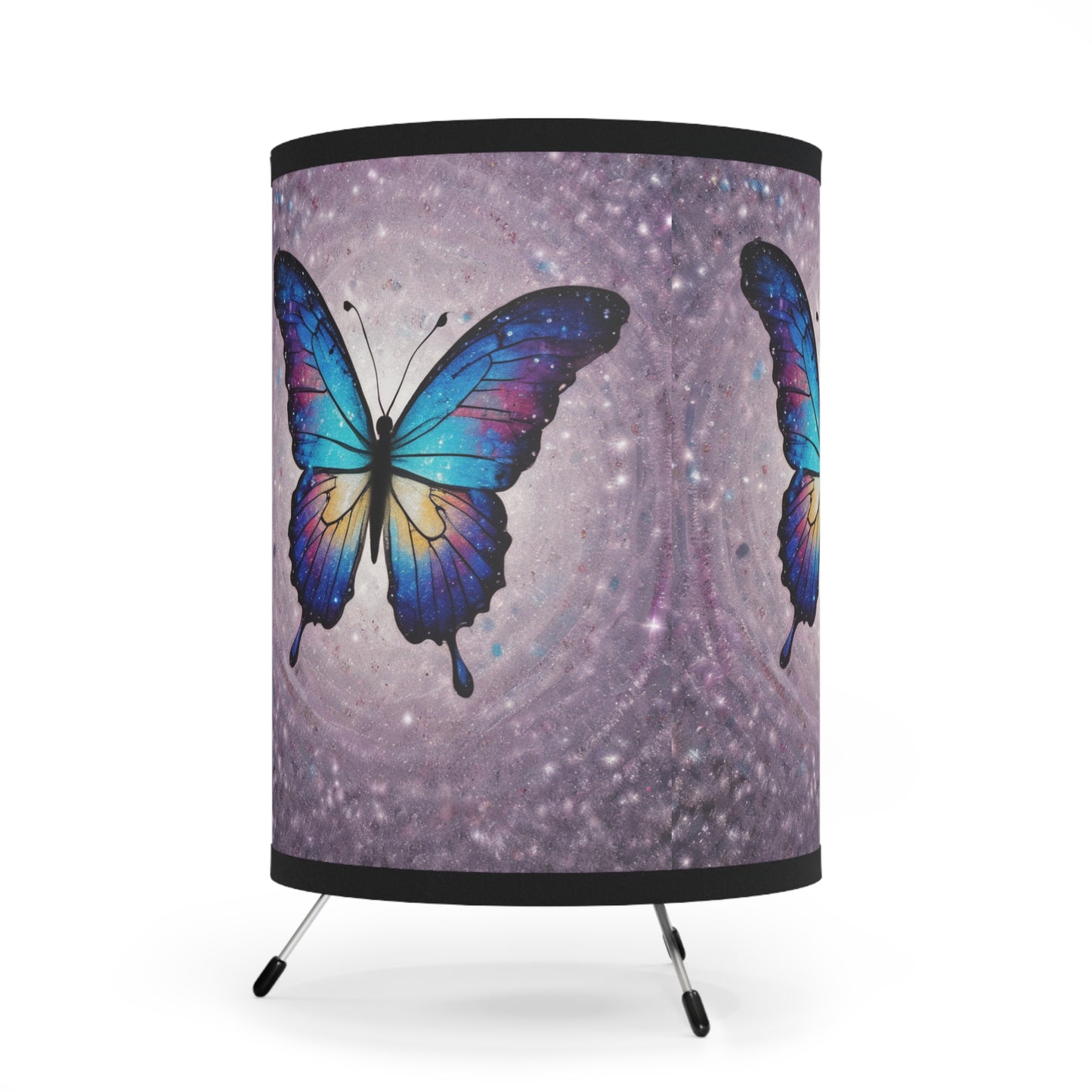Tripod Lamp - Glitter Butterfly Design