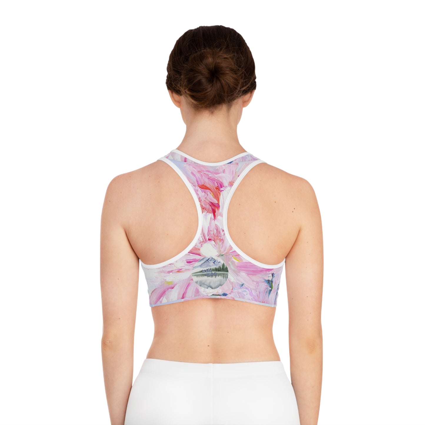 Floral Sports Bra, Yoga Bra, Workout Top, Fitness Apparel, Activewear for Women, Gift for Her, Floral Design Sports Bra
