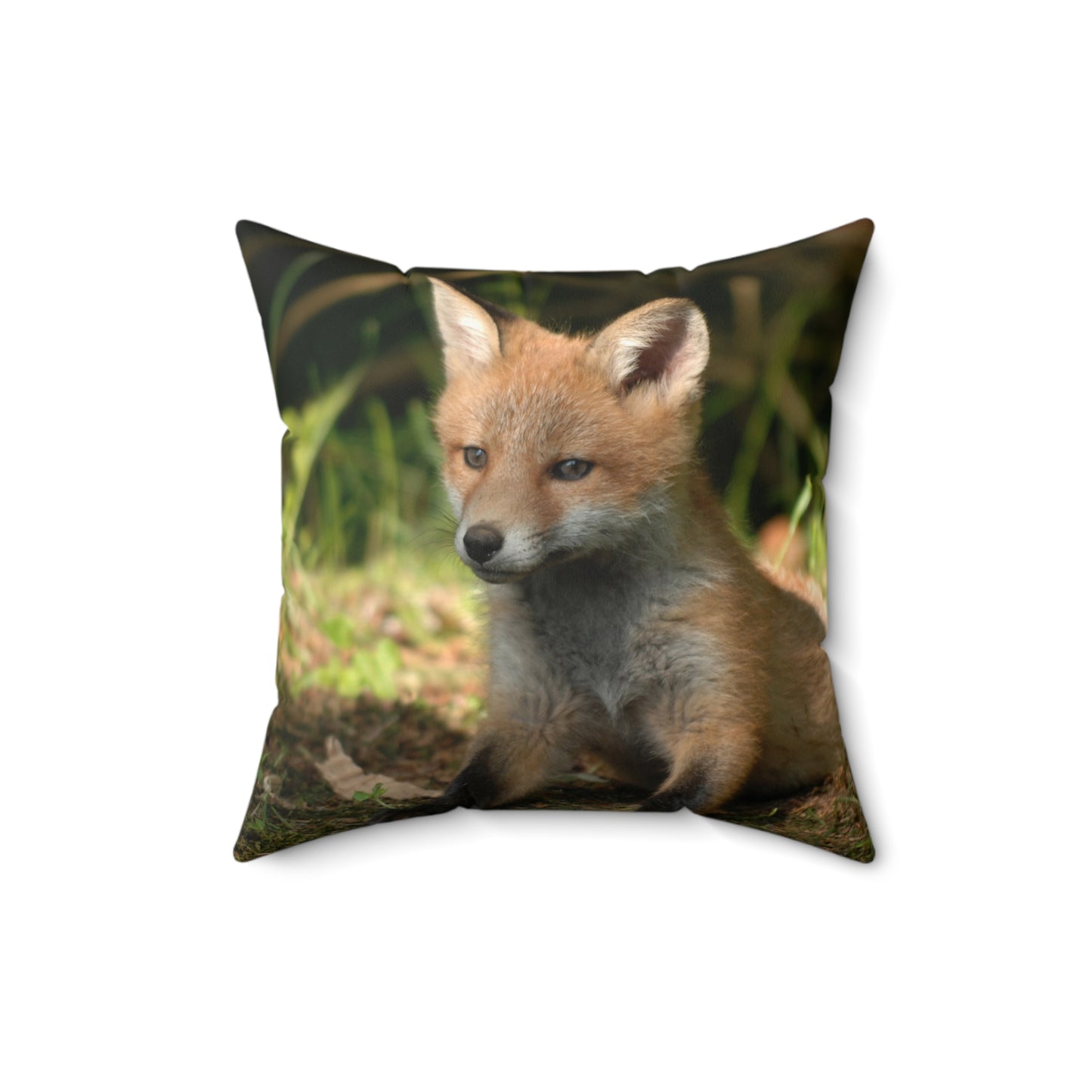 Cute Fox Spun Polyester Square Pillow - Cozy Home Decor