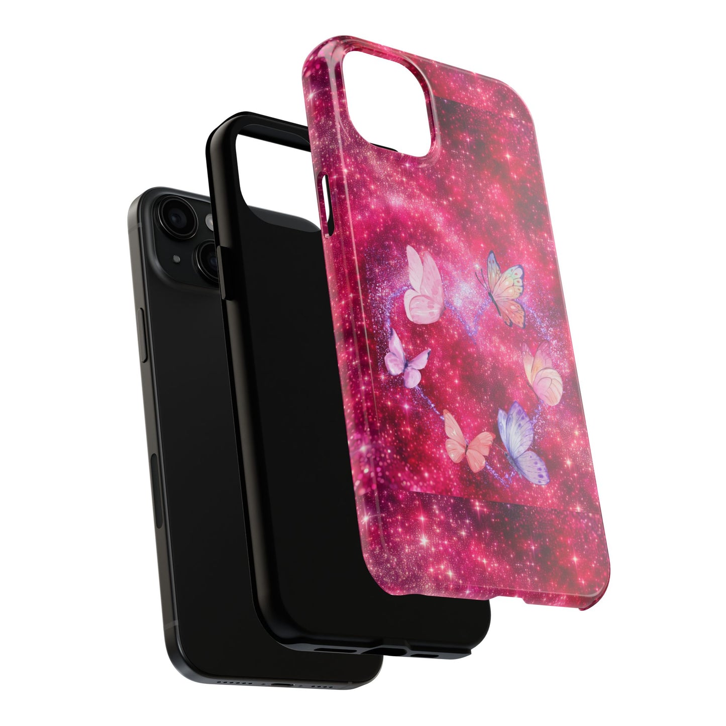 Butterfly Heart Tough Phone Cases - Vimentins Day Sparkly Design