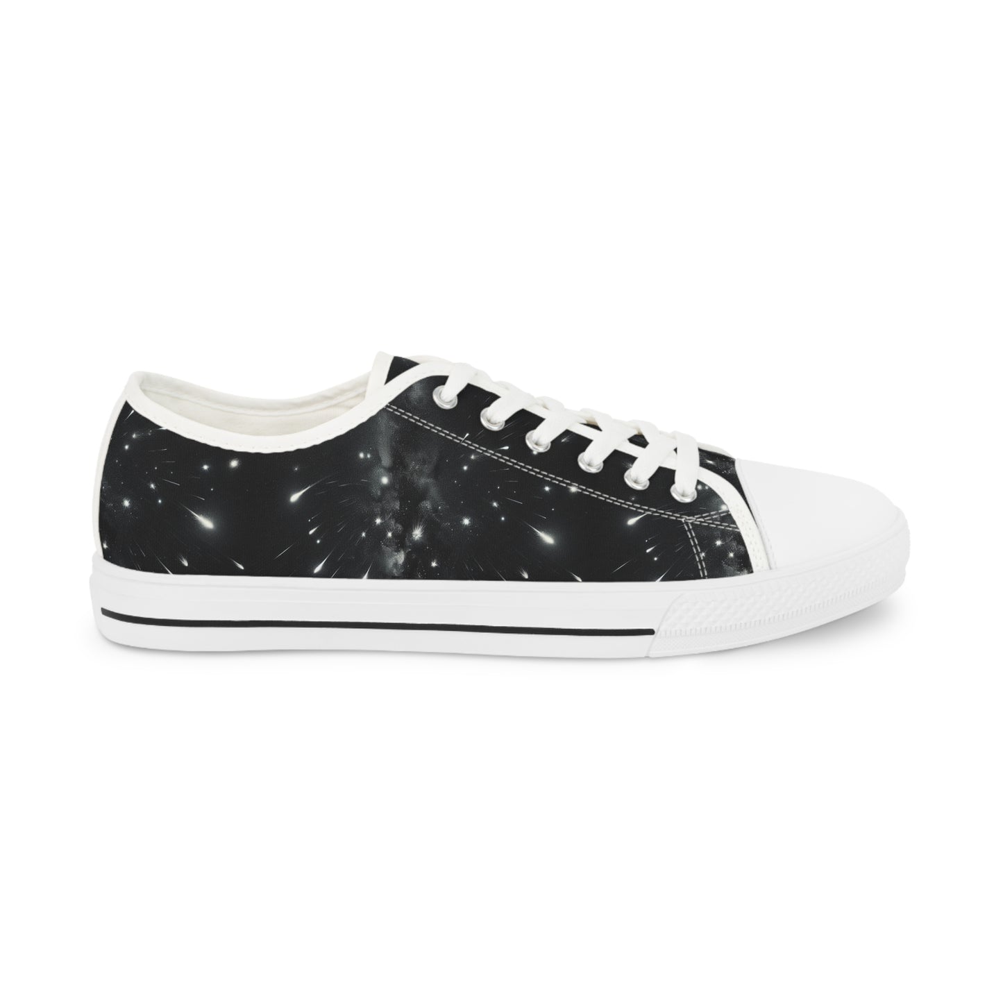 Cosmic Print Men's Low Top Sneakers - Trendy Casual Footwear for Space Lovers
