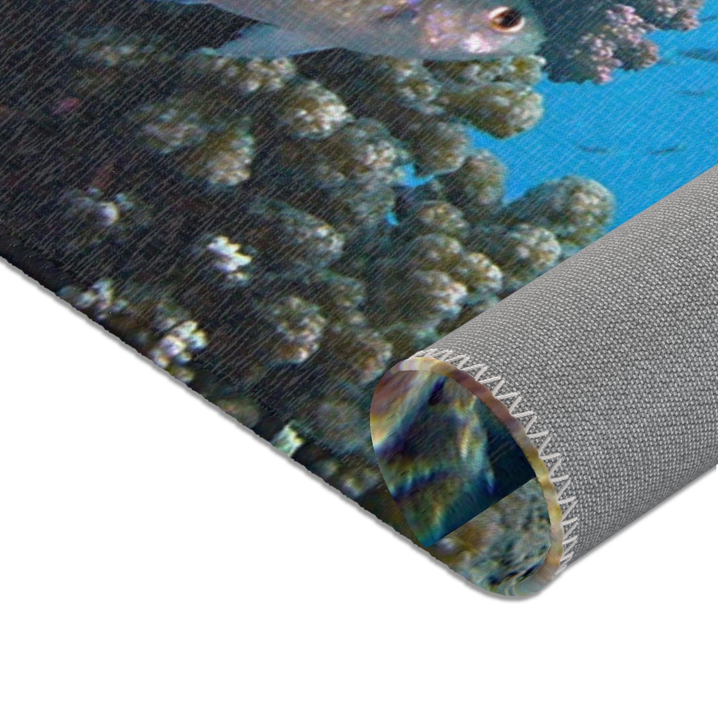 Underwater Aquatic Area Rug - Ocean Fish Design for Coastal Decor