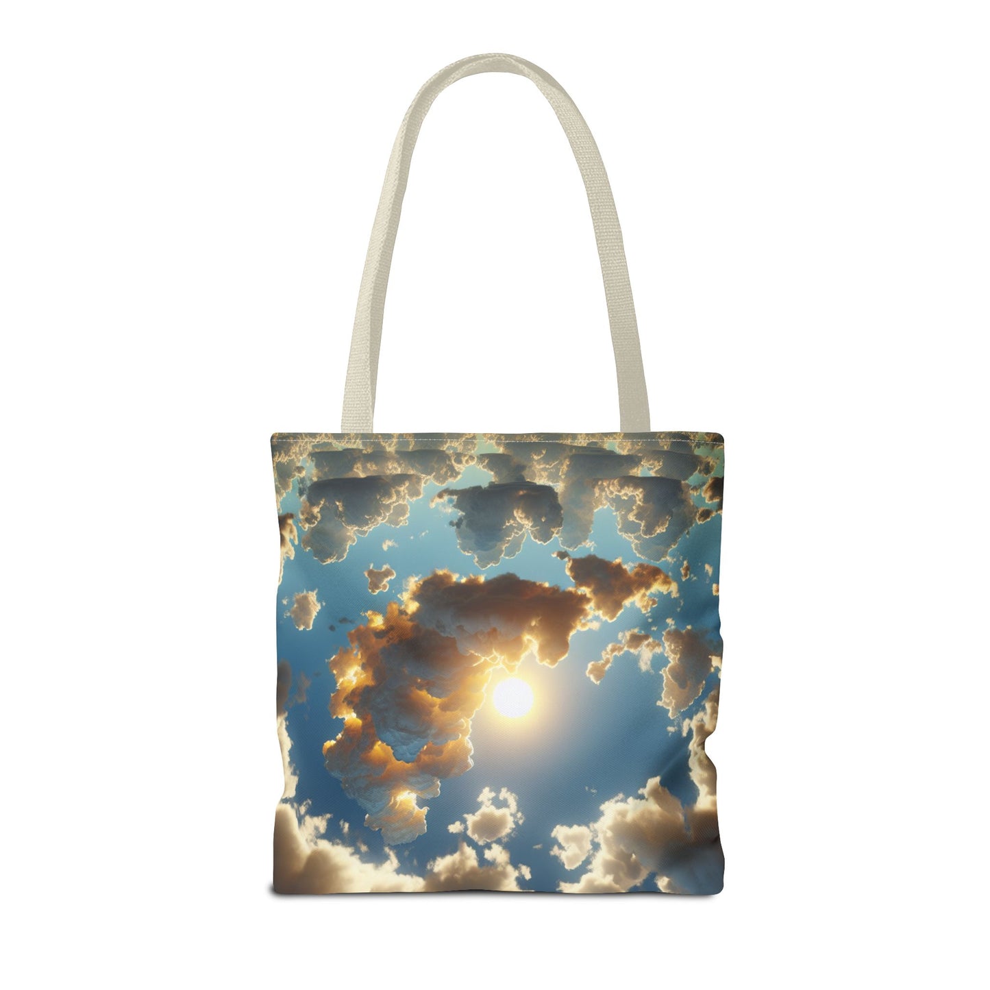 Religious Tote Bag with Flower Cross Design