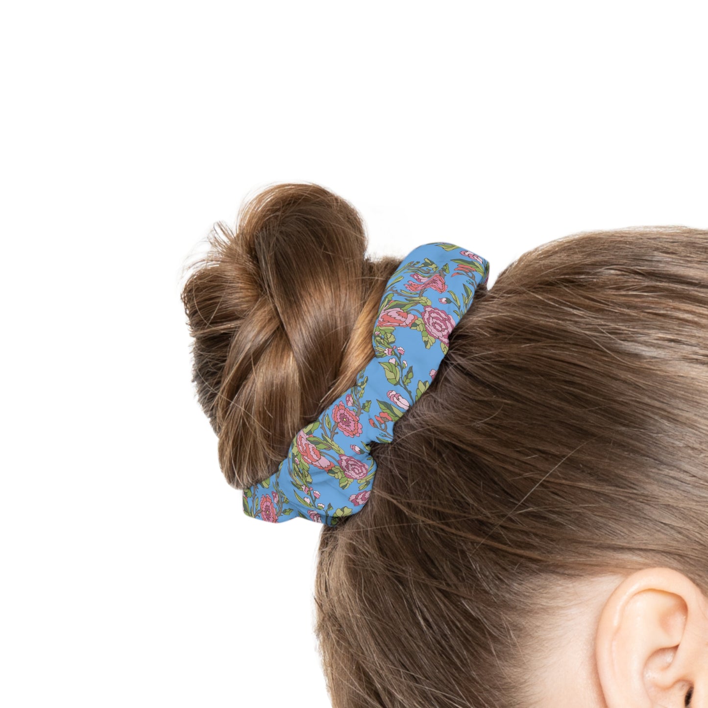 Floral Scrunchie, Hair Accessory, Fashion Hair Tie, Gift for Her, Spring Style, Hair Care, Cute Hair Accessories