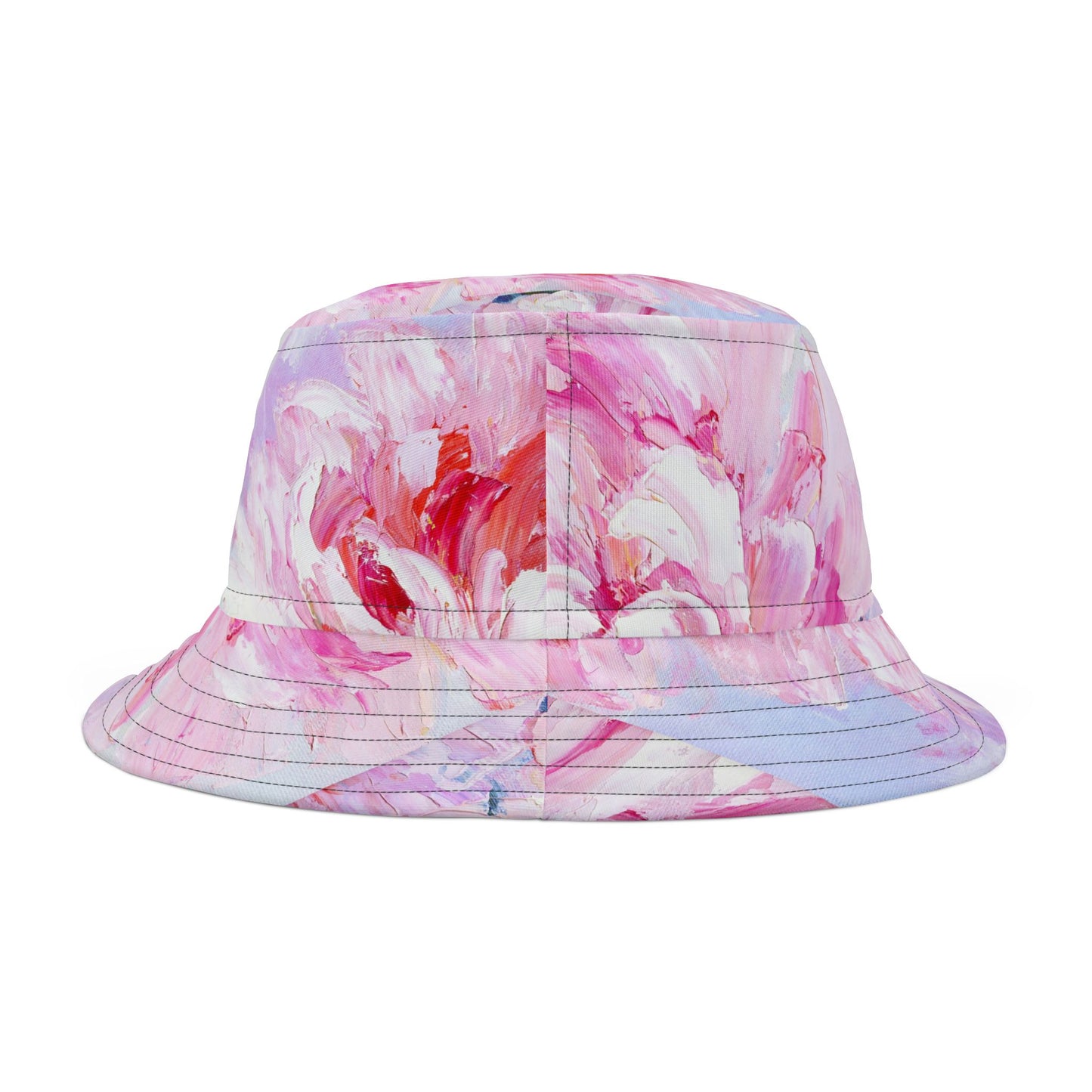 Floral Bucket Hat - Pink AOP, Summer Accessory, Boho Style, Gift for Her, Beachwear, Festival Fashion