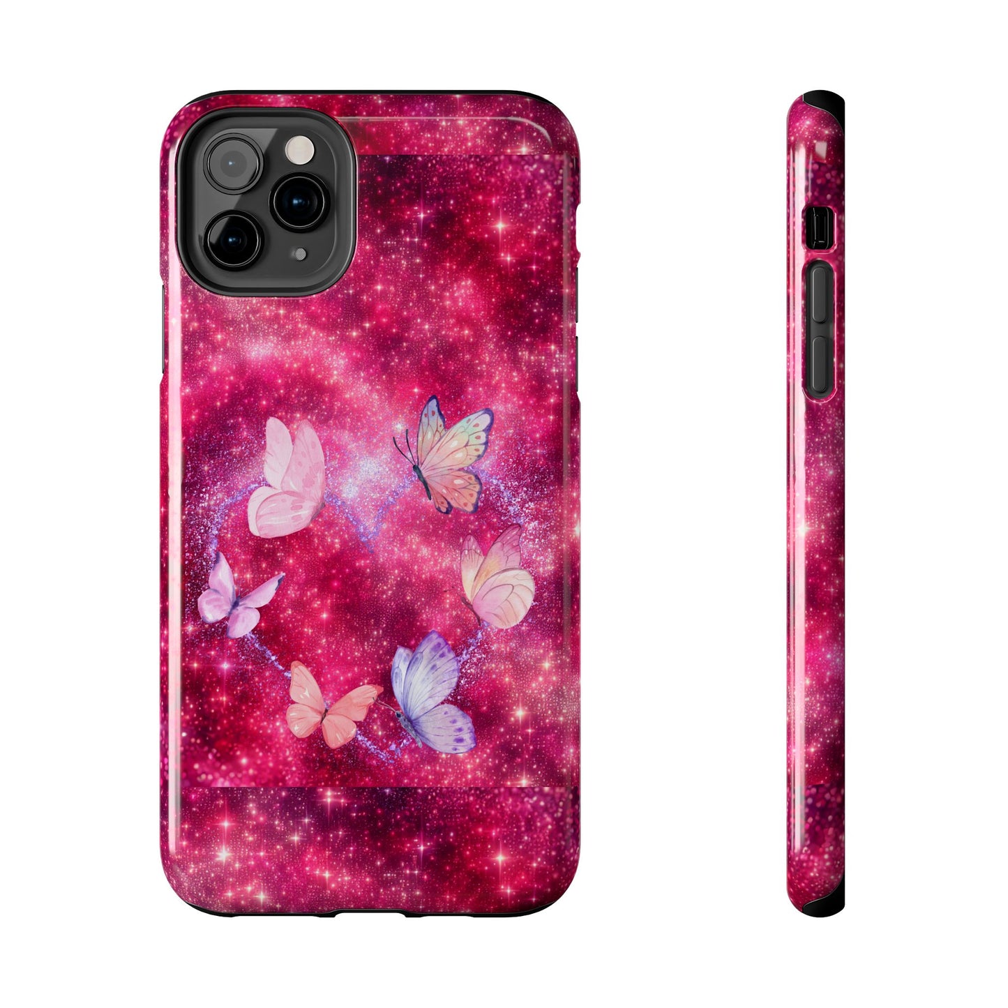 Butterfly Heart Tough Phone Cases - Vimentins Day Sparkly Design