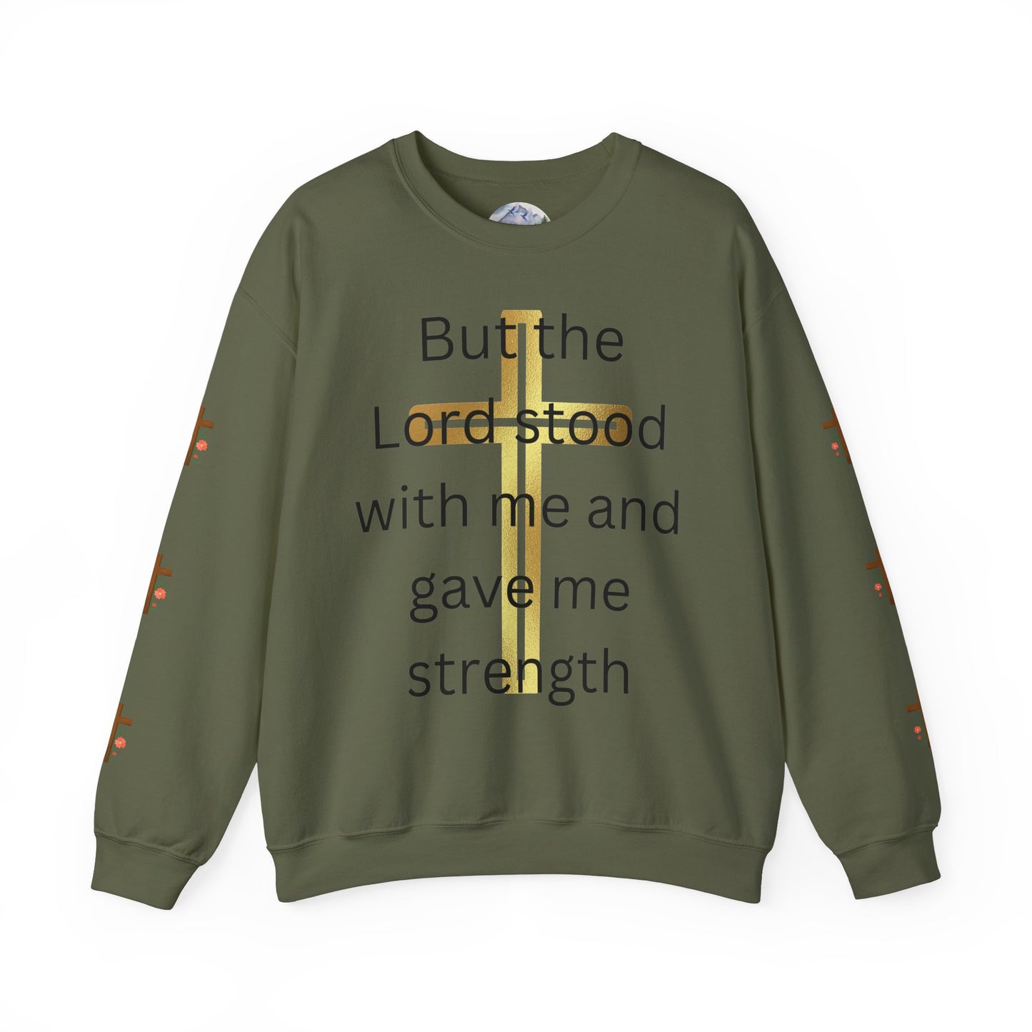 Golden Cross Unisex Sweatshirt - But The Lord Stood With Me