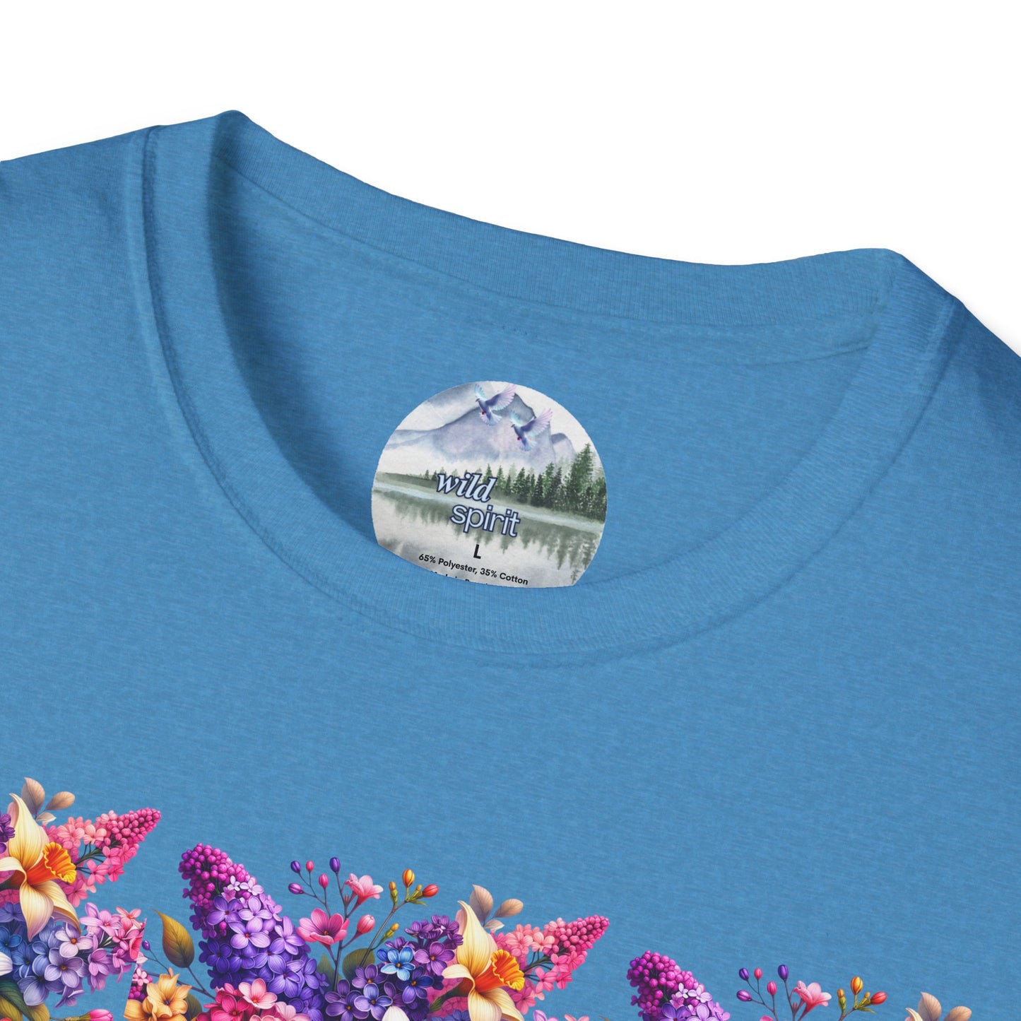 Floral Pattern Unisex Softstyle T-Shirt - Vibrant Spring Design