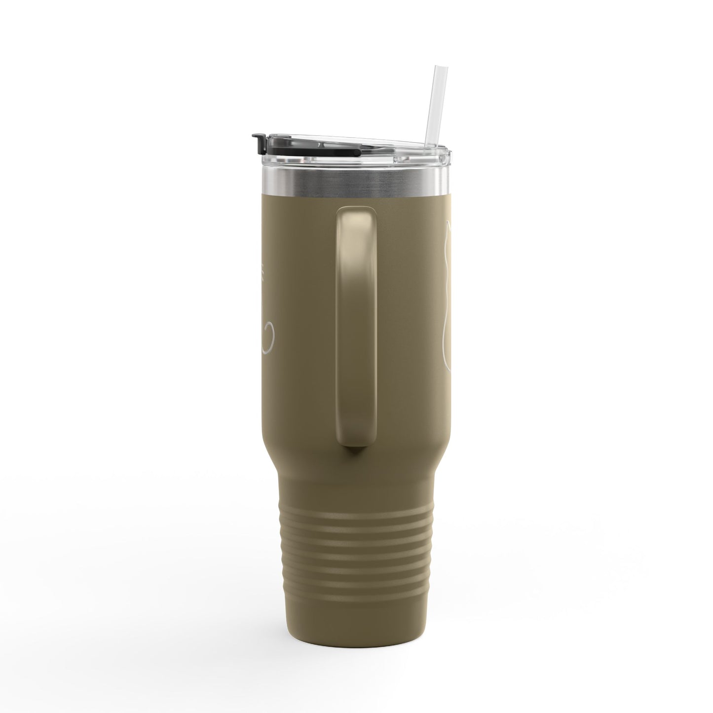 Cute Cat Insulated Travel Mug - 40oz Meow Design for Coffee Lovers